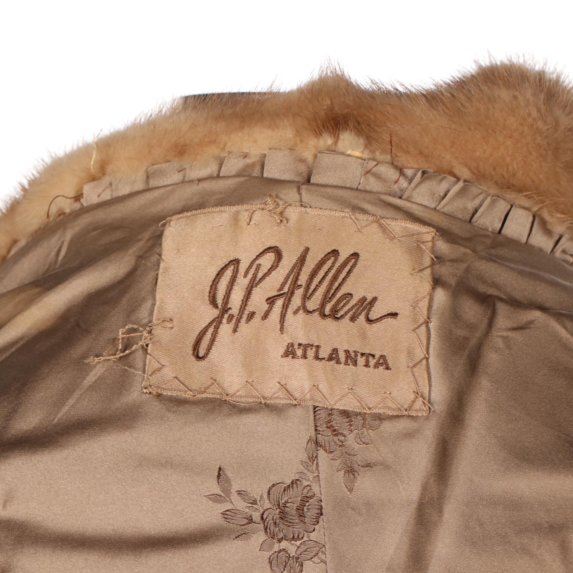 Pastel Brown Mink Fur Stole by J.P. Allen Furs of Atlanta