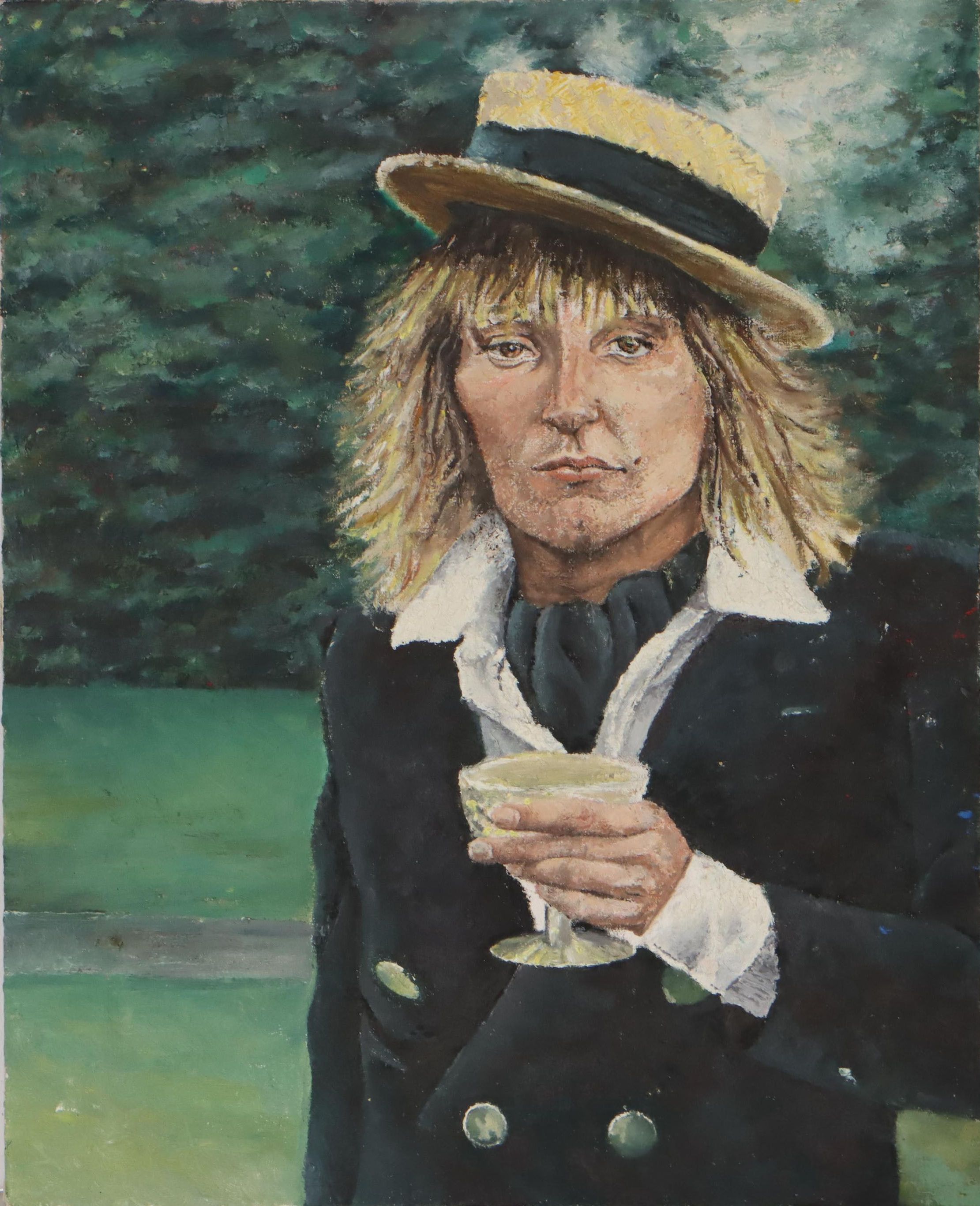 Linda Edwards Oil Painting of Rod Stewart