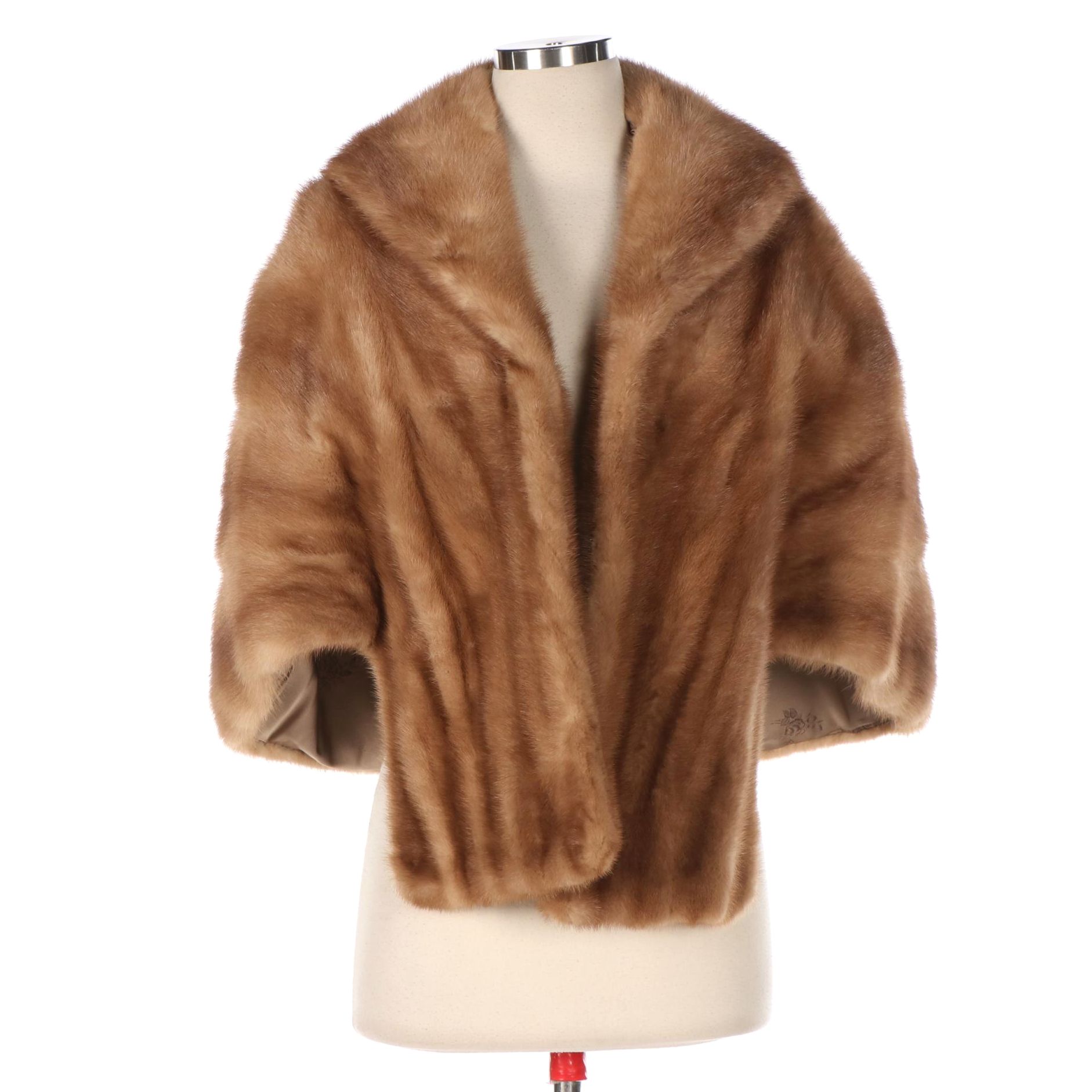 Pastel Brown Mink Fur Stole by J.P. Allen Furs of Atlanta