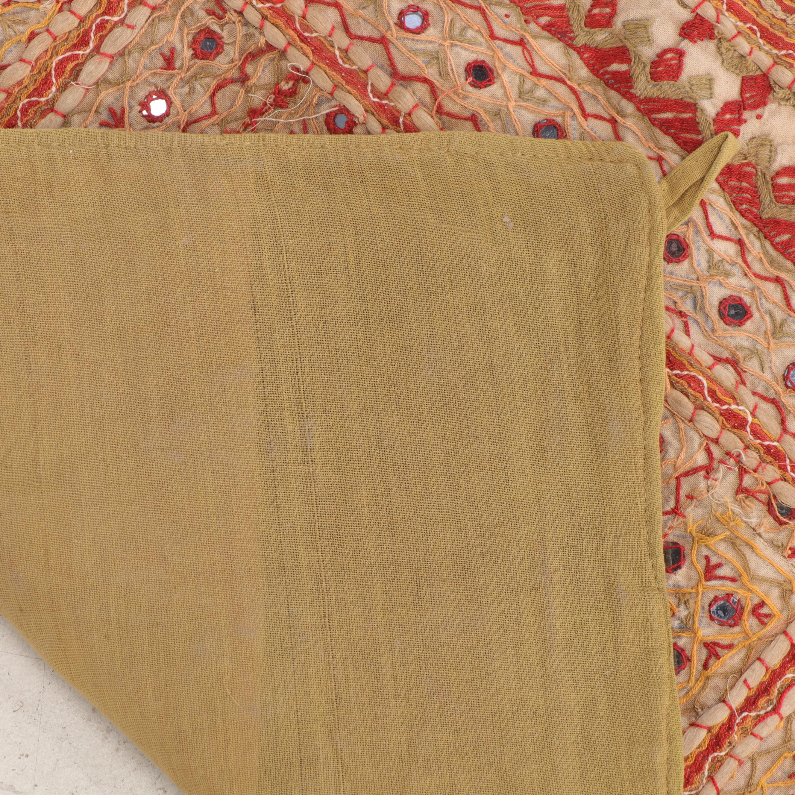 Indian Shisha Mirror Work Arched Door Valance Toran Textile