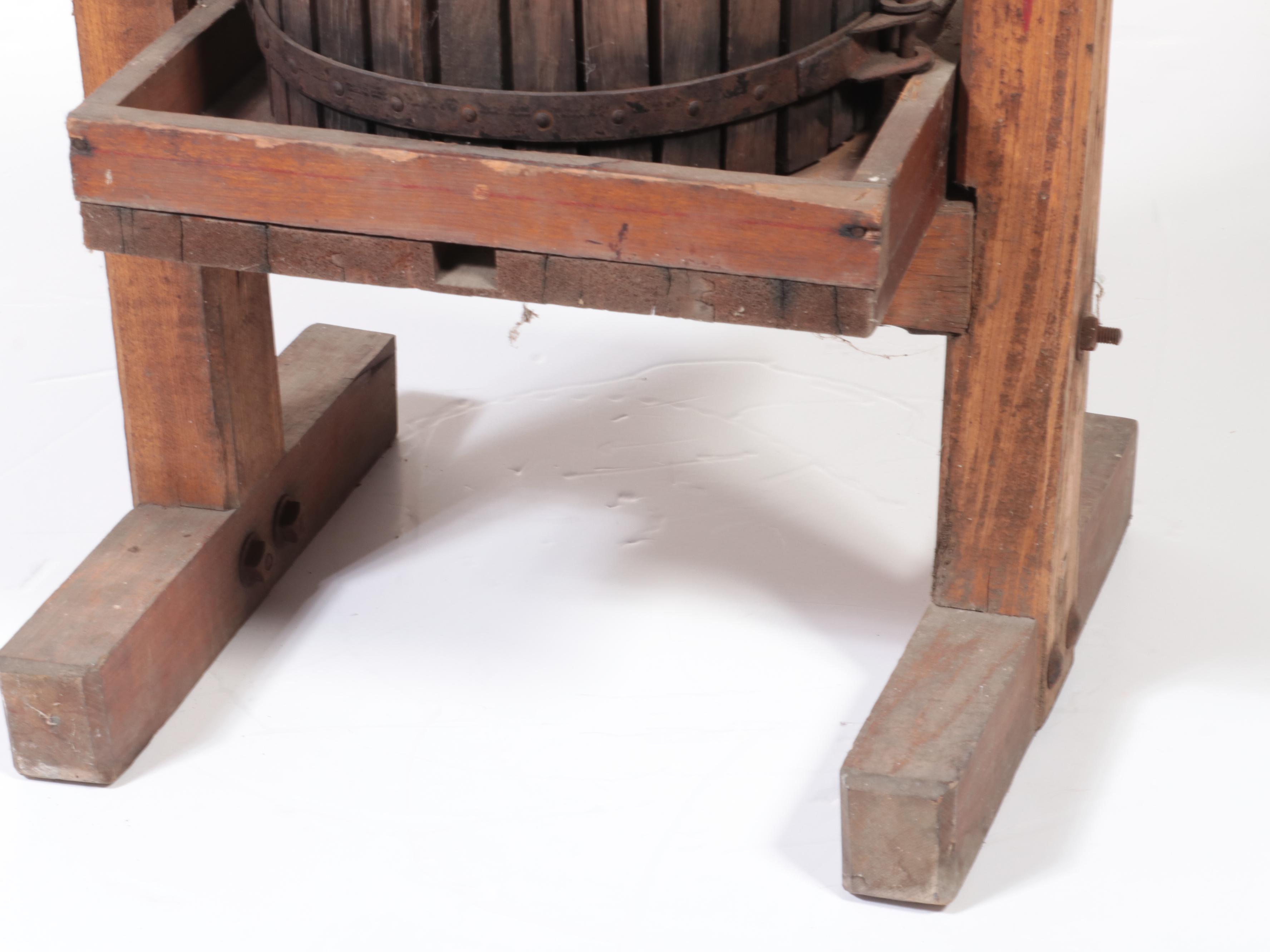 The Red Cross Mfg Wine and Apple Cider Fruit Press, Early 20th Century