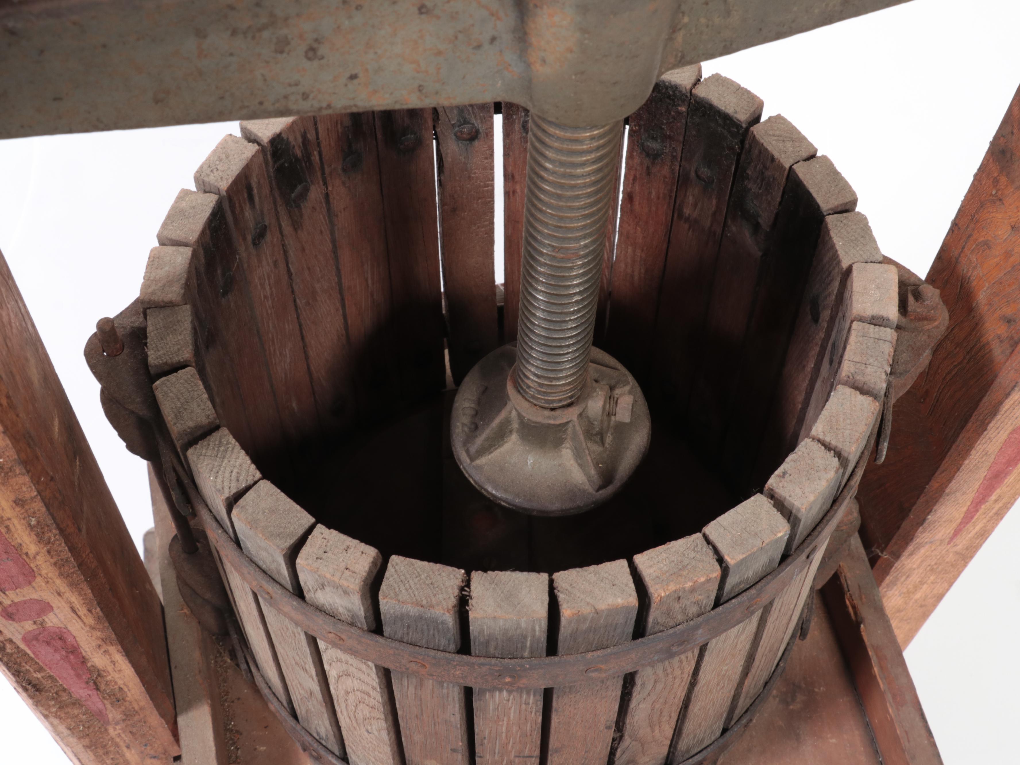 The Red Cross Mfg Wine and Apple Cider Fruit Press, Early 20th Century