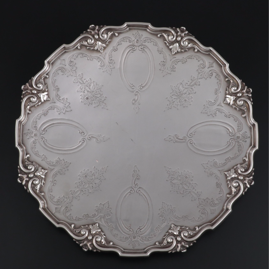 Gorham Chased Sterling Silver Footed Platter, 1909