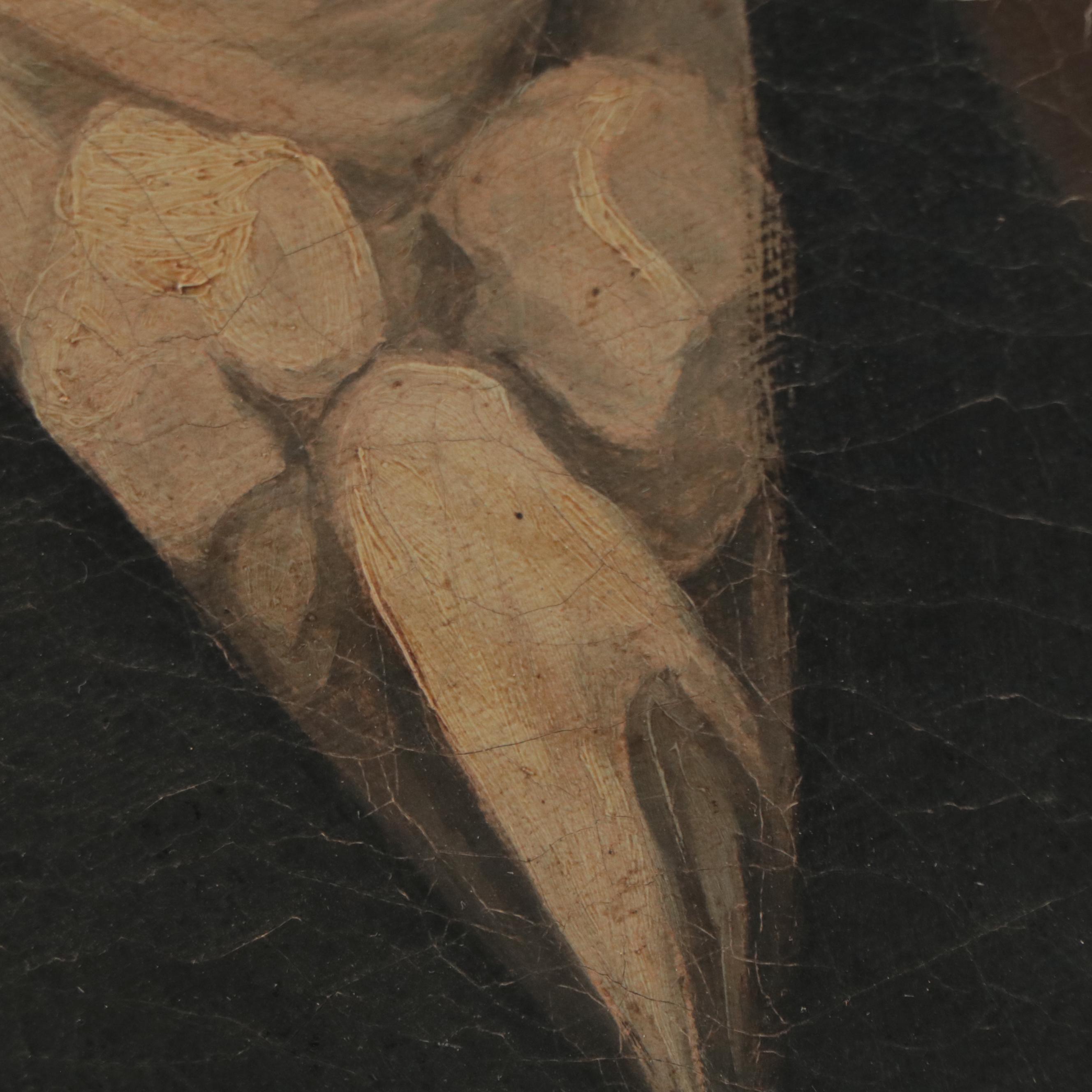 Portrait Oil Painting of a Gentleman with Child Portrait to Verso, 19th Century