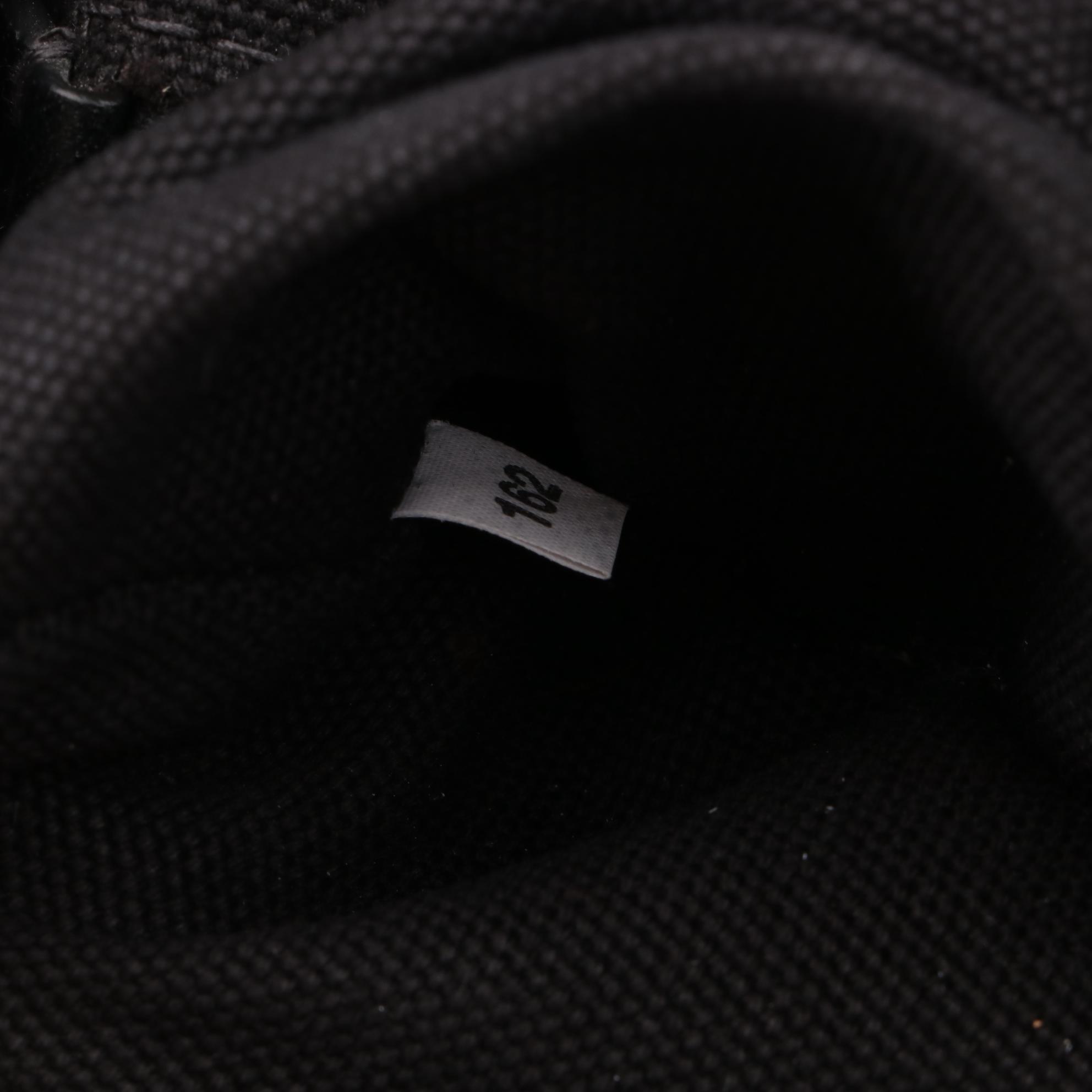 Prada Logo Tote Bag in Black Cotton Canvas with Shoulder Strap