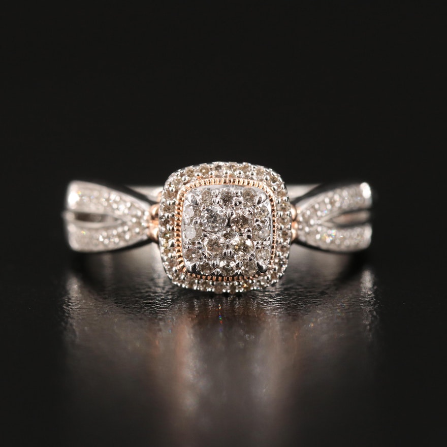 Sterling Diamond Ring