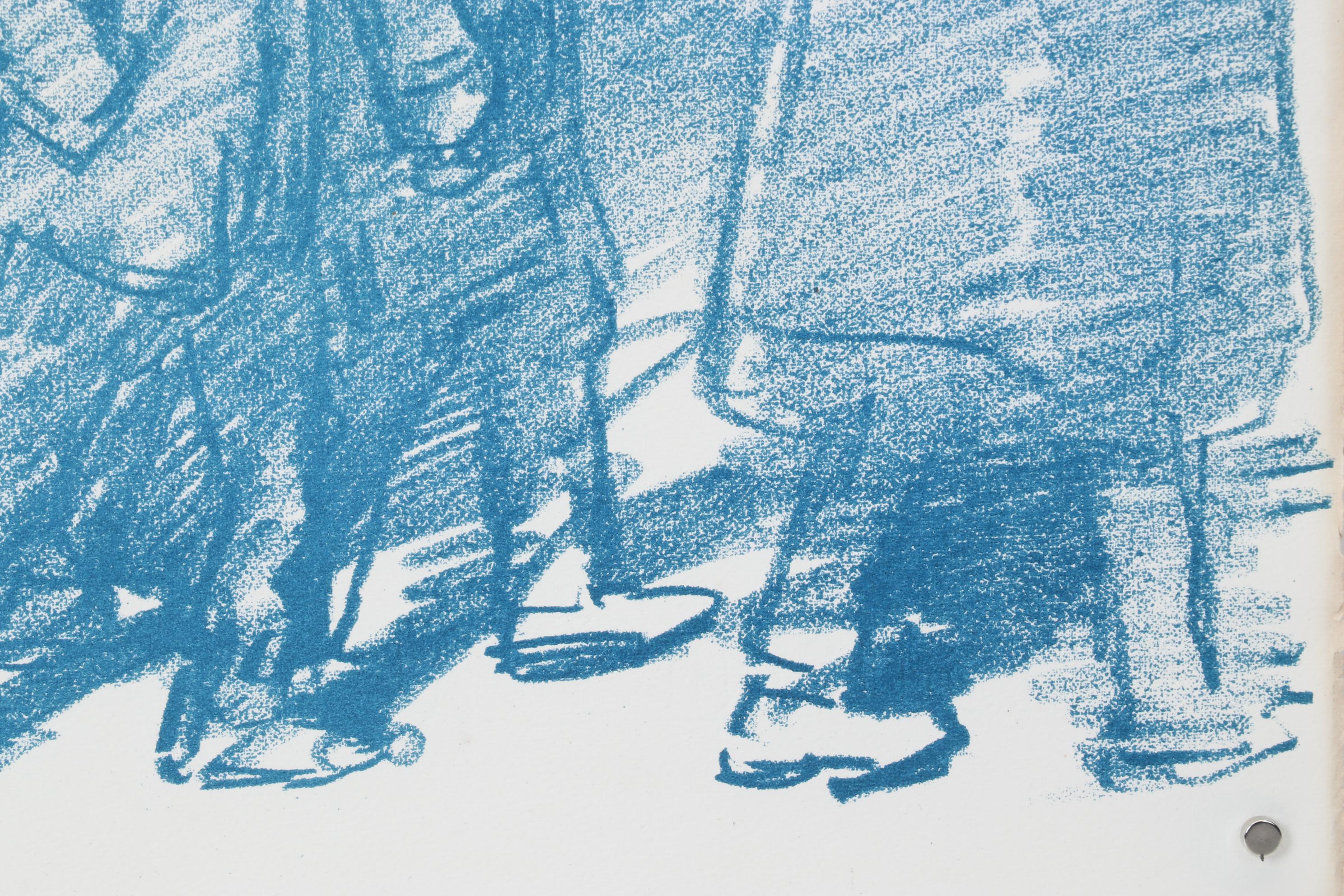 Théophile Steinlen Lithograph From "Croquis de Temps de Guerre," 1916