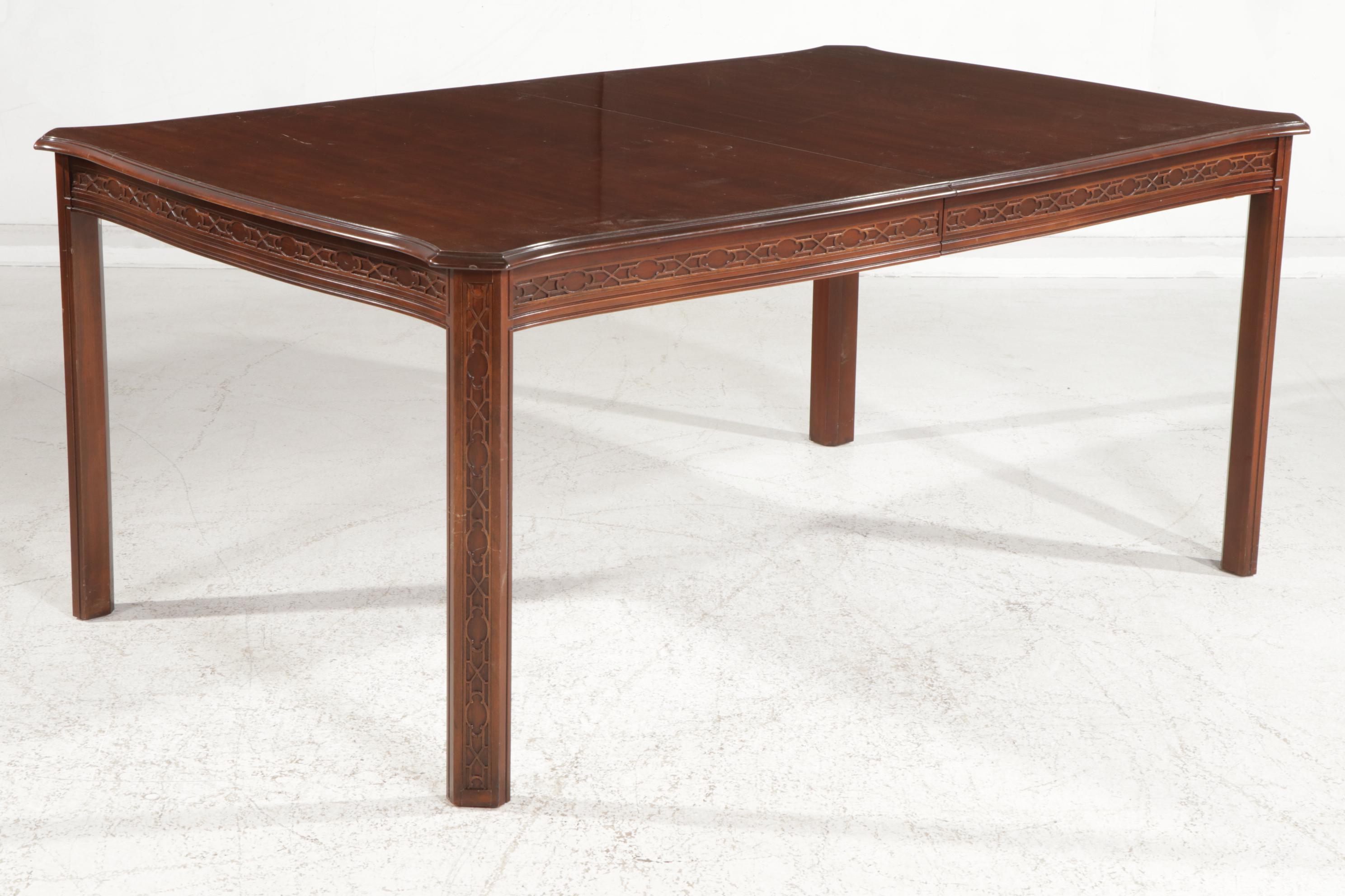 Harden Chippendale Style Dining Table and Eight Chairs