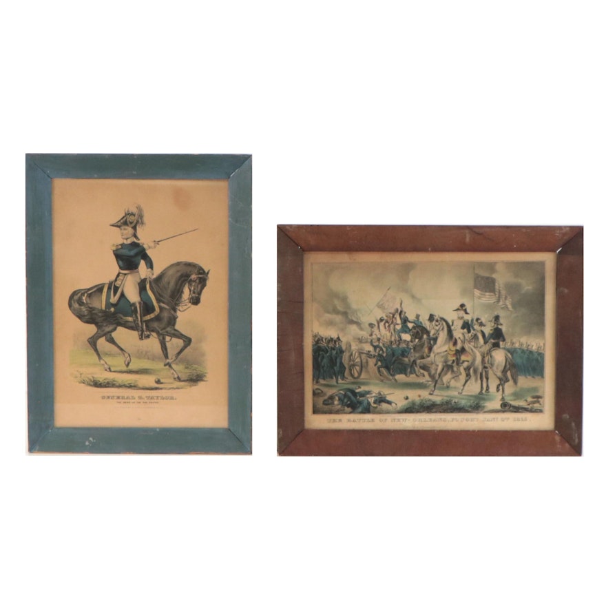 Currier & Ives Hand-Colored Military Lithographs