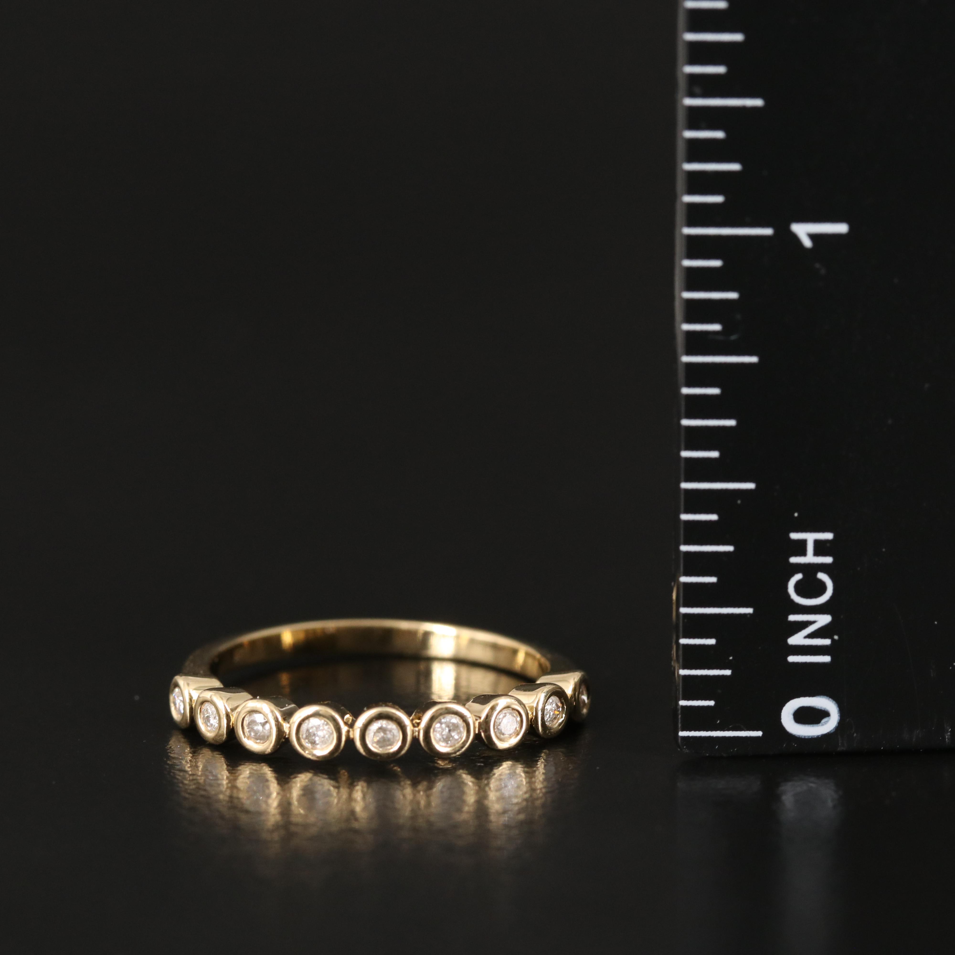 Sterling Bezel Set Diamond Band