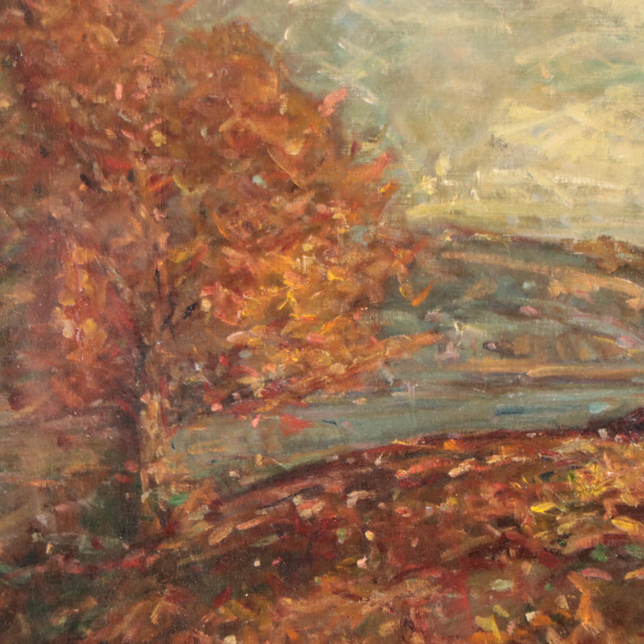 Herbert Welsh Forest Landscape Oil Painting, 1920