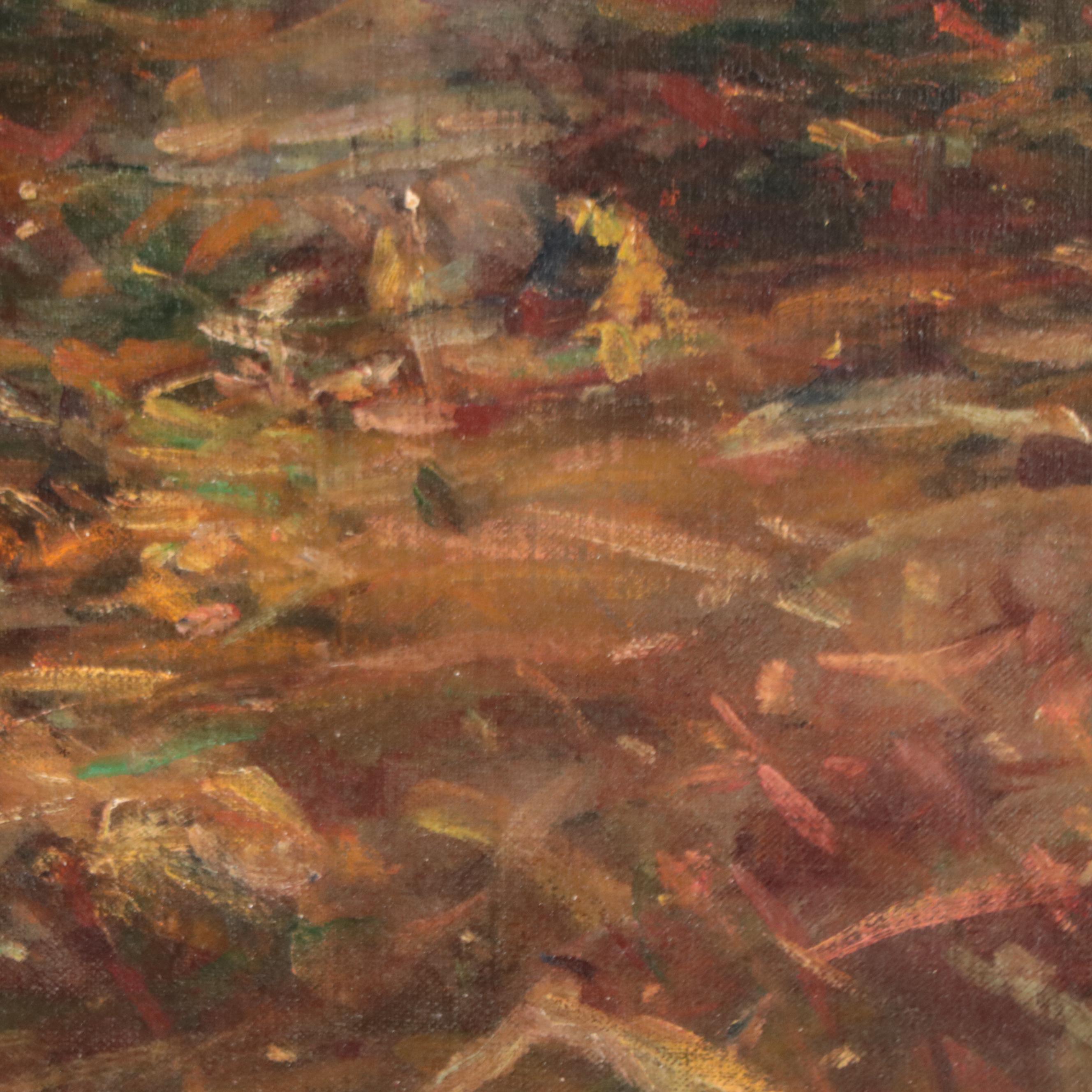 Herbert Welsh Forest Landscape Oil Painting, 1920