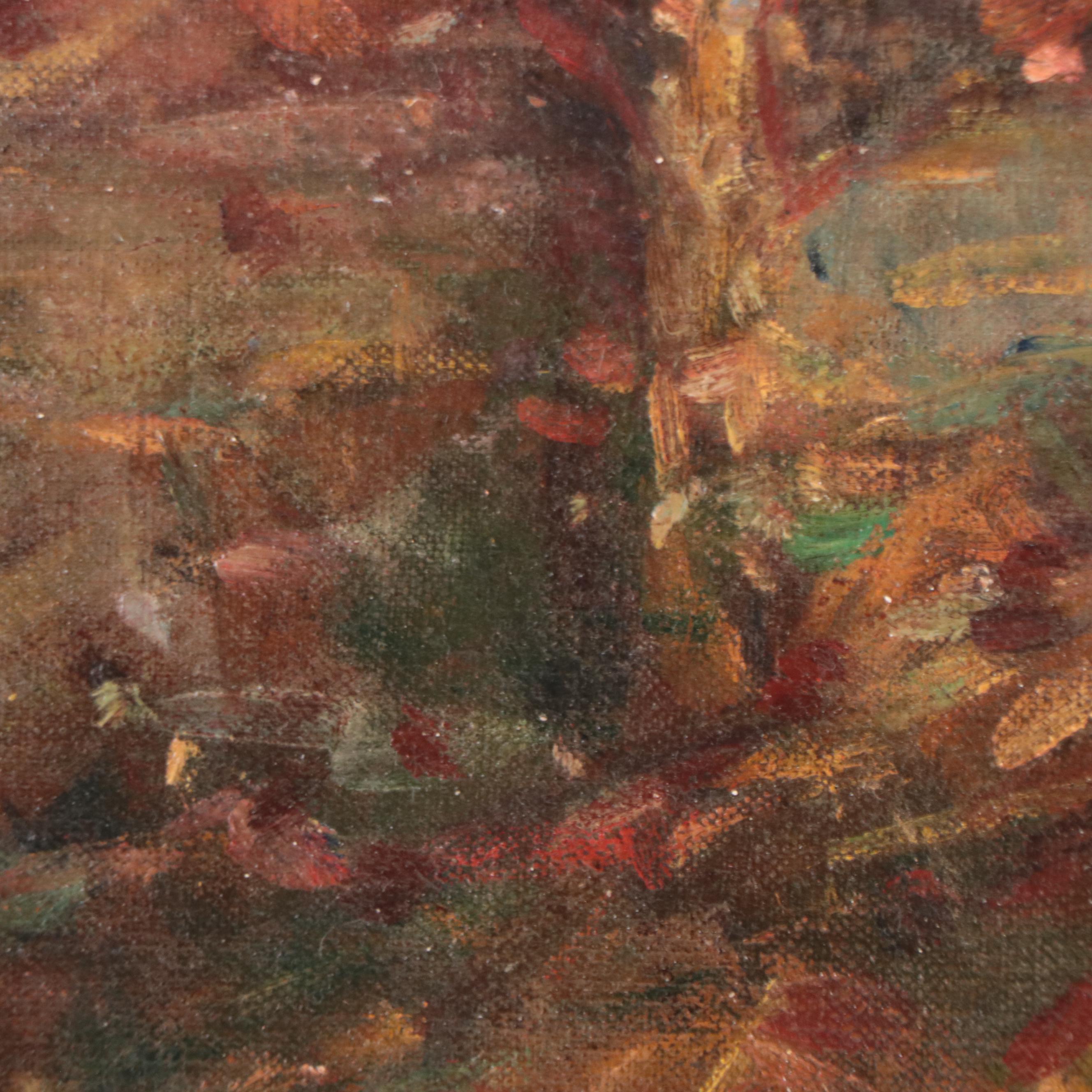 Herbert Welsh Forest Landscape Oil Painting, 1920