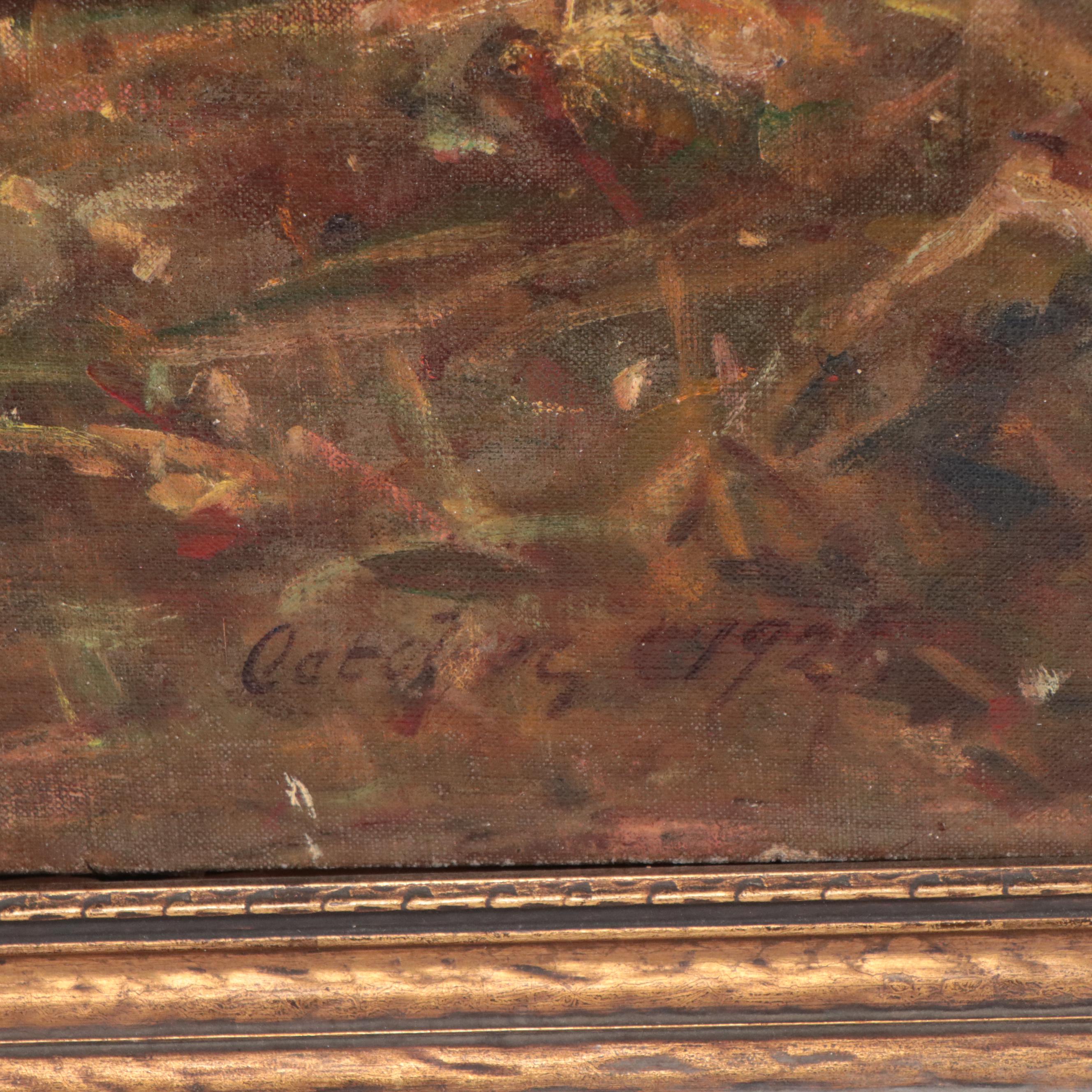 Herbert Welsh Forest Landscape Oil Painting, 1920