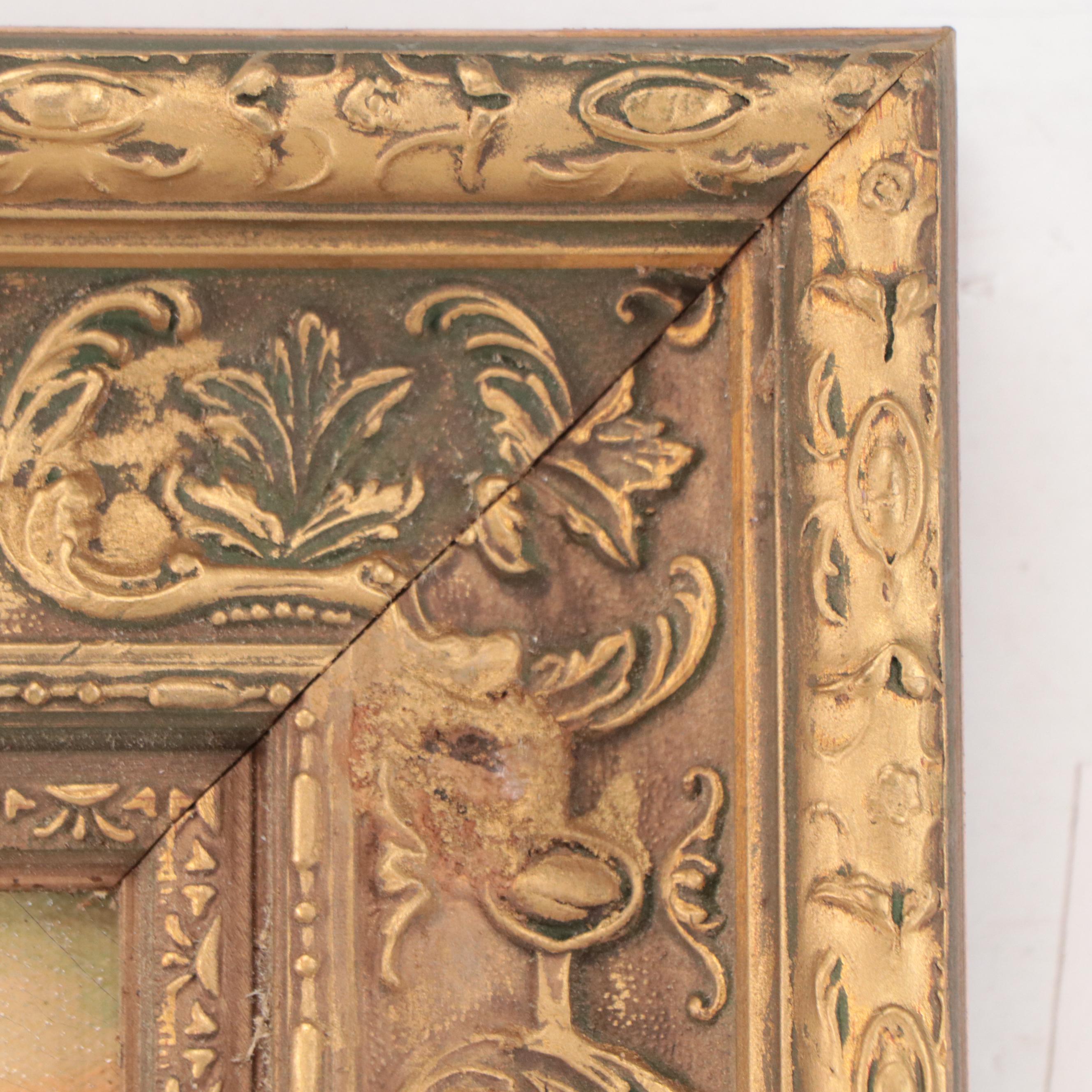 T. Bailey Oil Painting of Ship at Sea