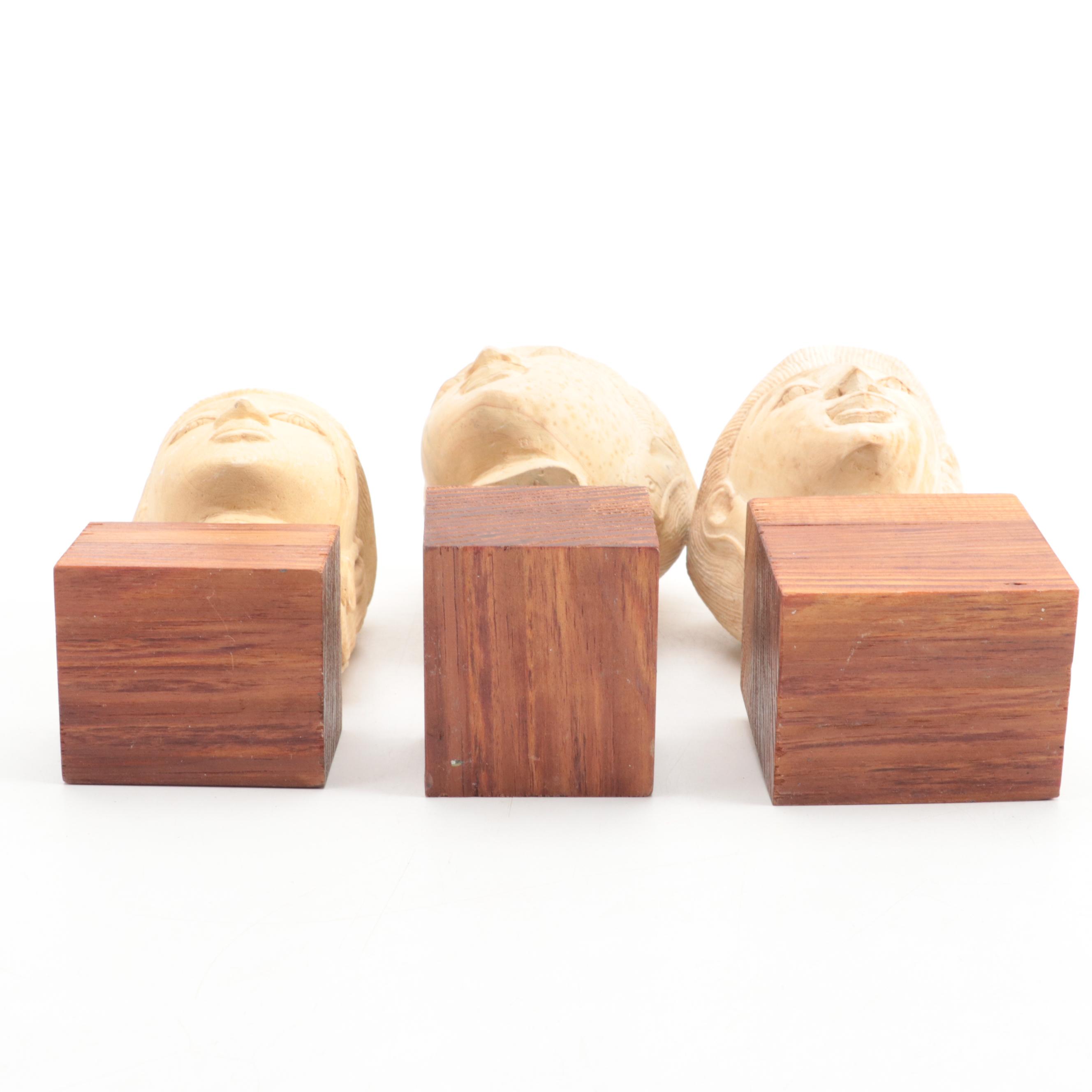 Indian Style Ceramic Head Figurines