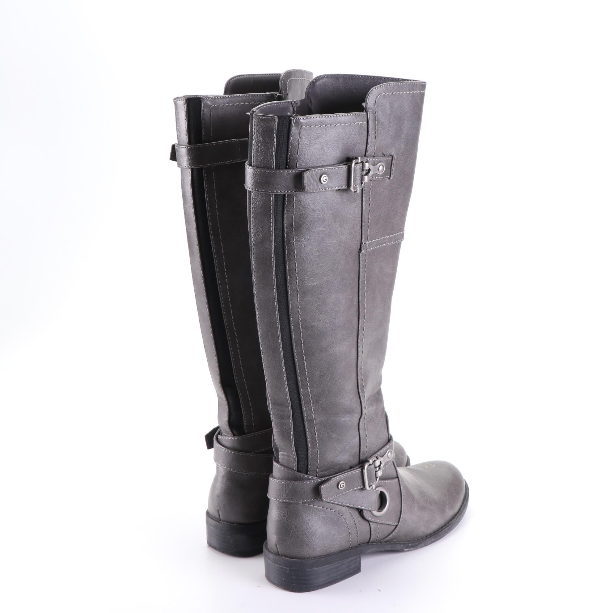 G By Guess Boots in Grey Faux Leather and UGG Rubber Rain Boots
