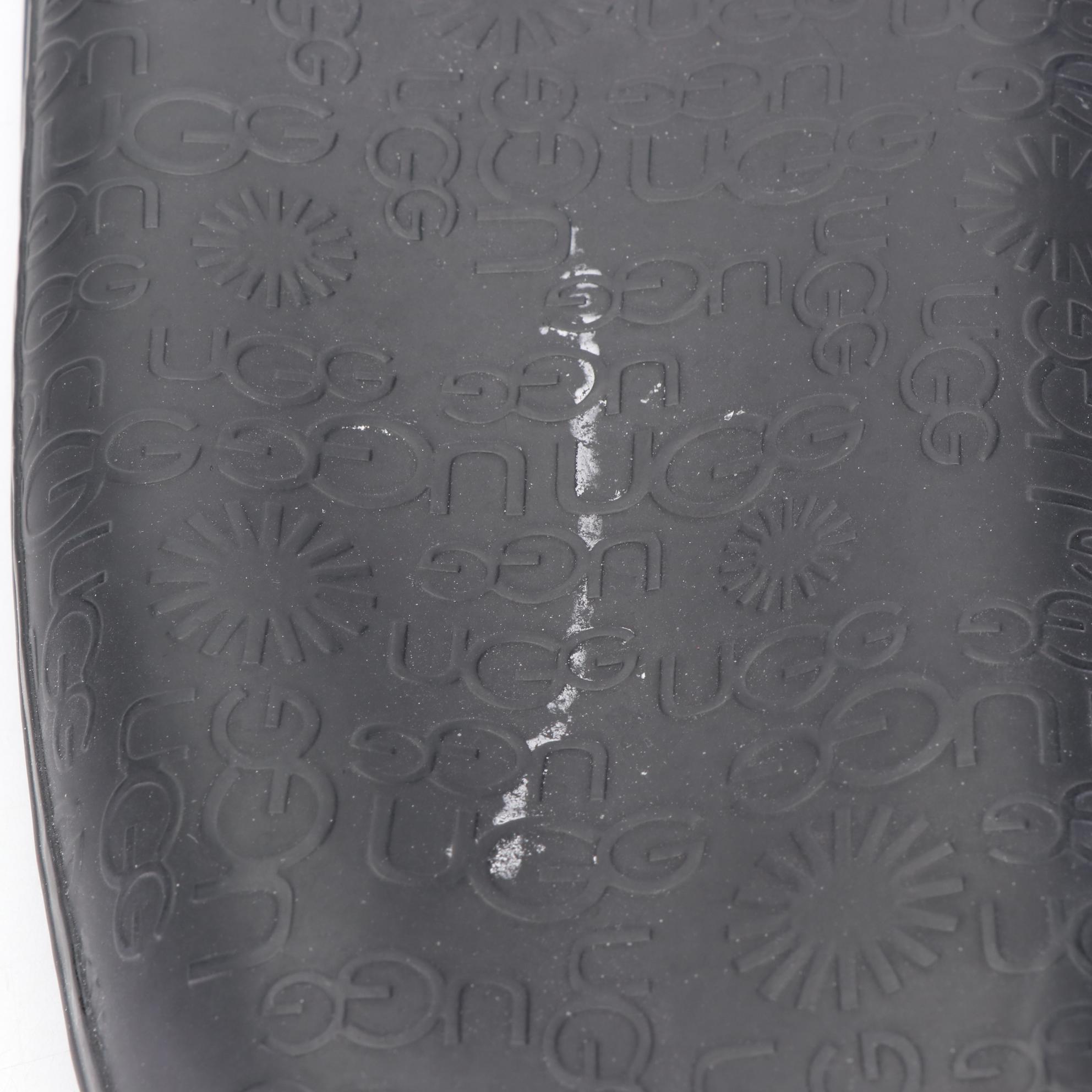 G By Guess Boots in Grey Faux Leather and UGG Rubber Rain Boots