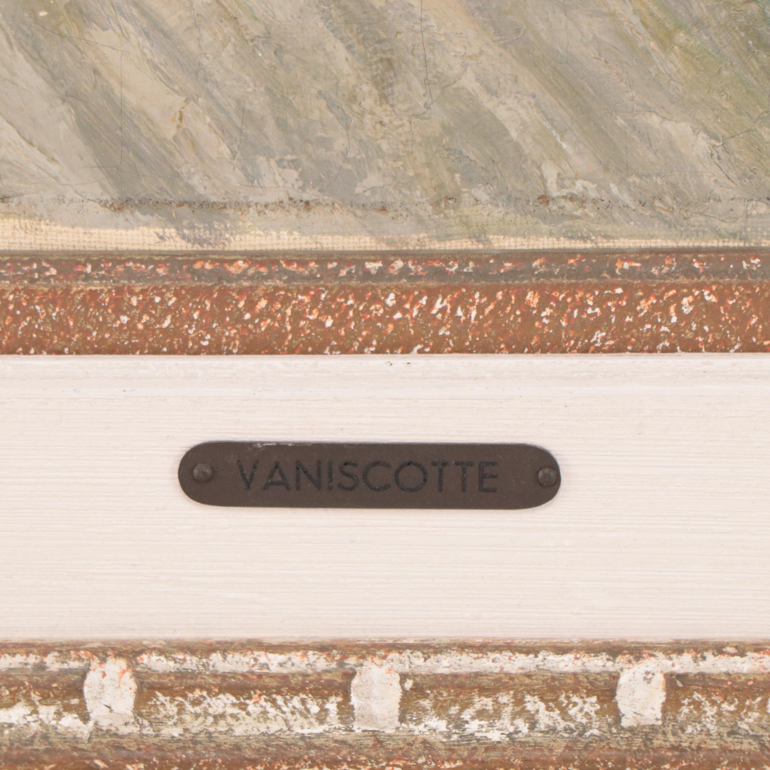 Charles Vaniscottes Oil Painting "Arc de Triomphe, Paris," Late 20th Century