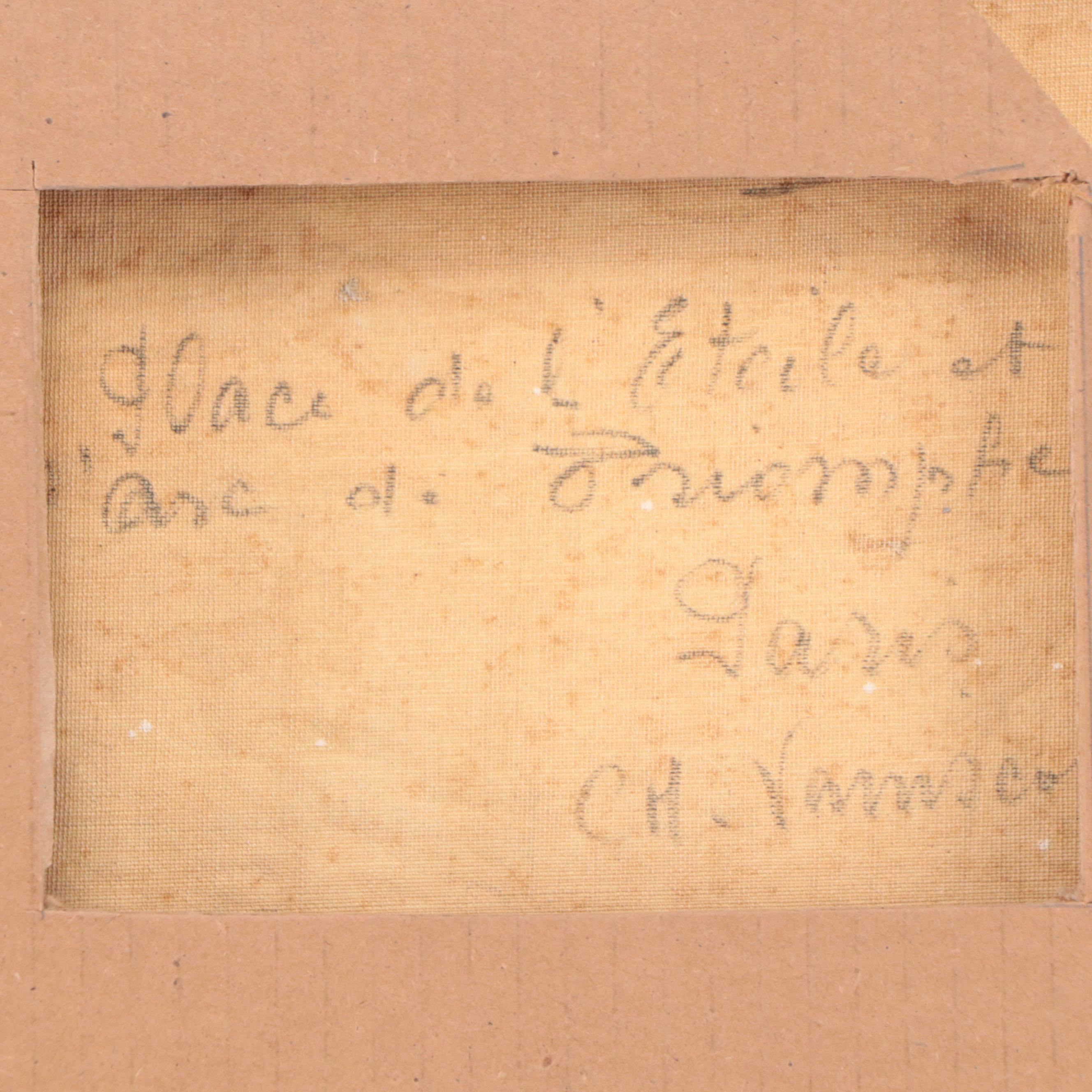 Charles Vaniscottes Oil Painting "Arc de Triomphe, Paris," Late 20th Century