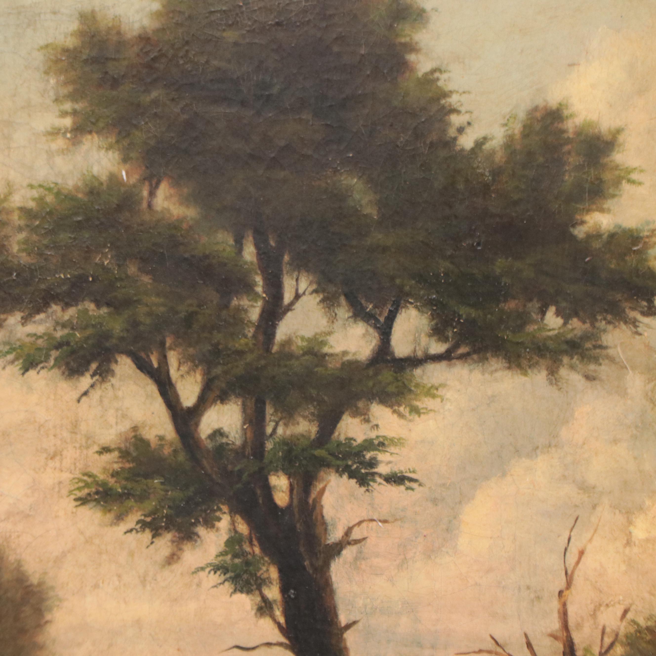 Hudson River School Landscape Oil Painting