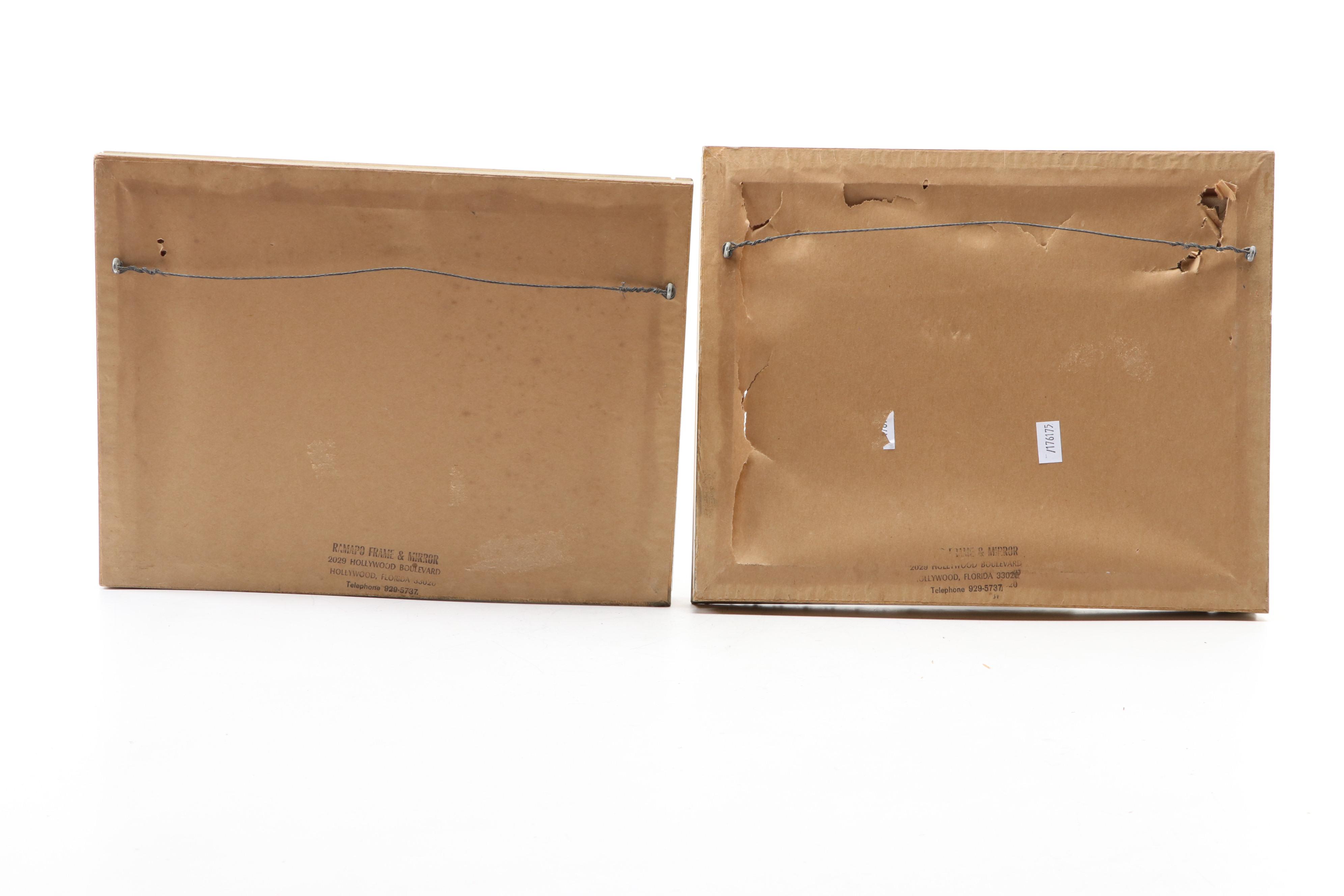 Fall and Winter Landscape Oil Paintings, Late 20th Century