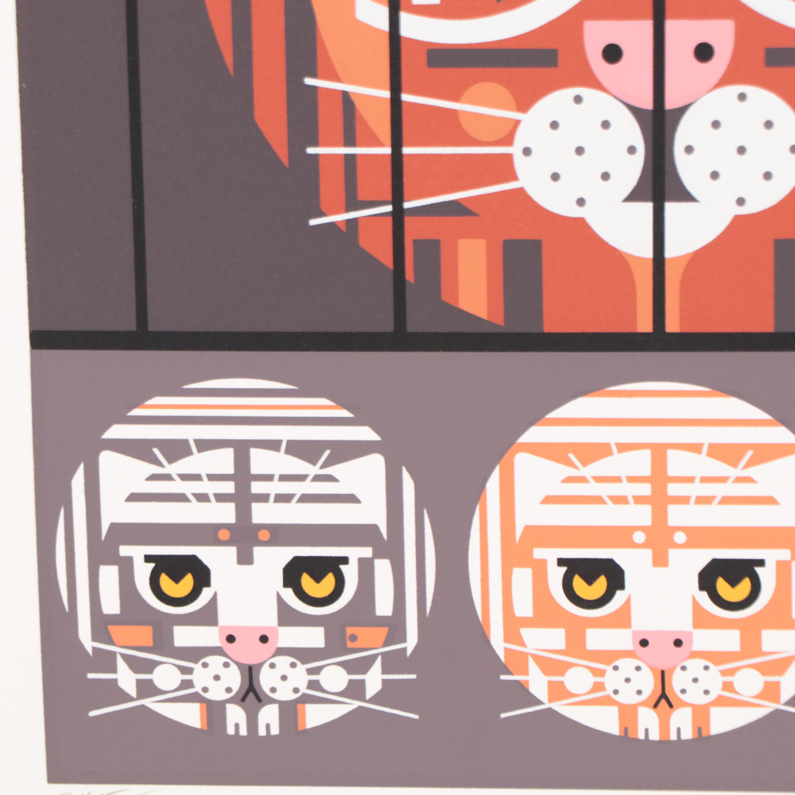 Edie Harper Serigraph "Copycats," 1987