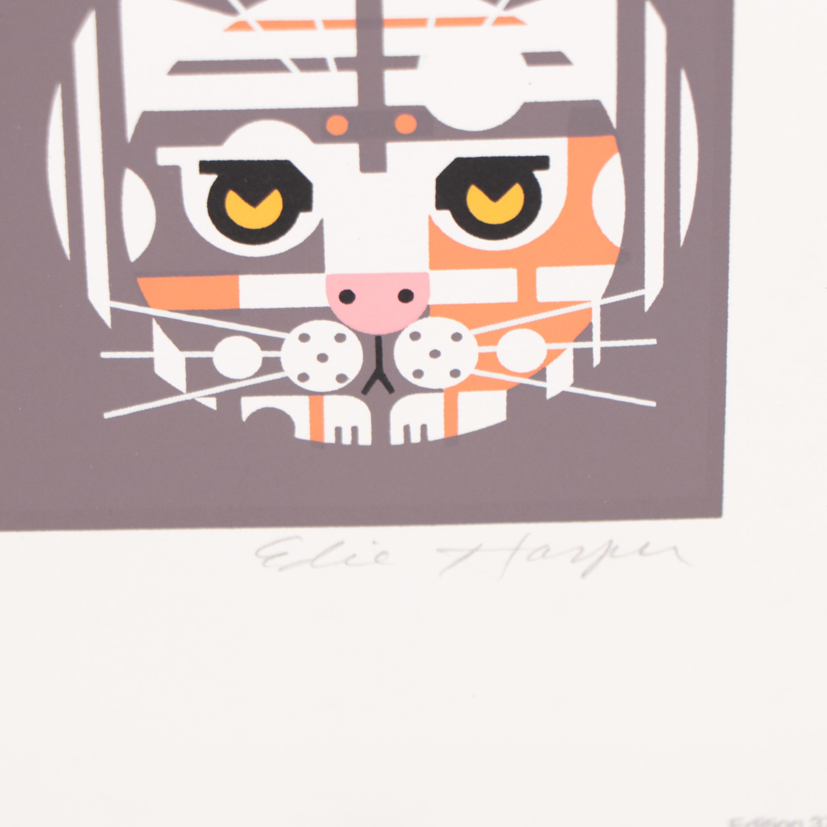 Edie Harper Serigraph "Copycats," 1987