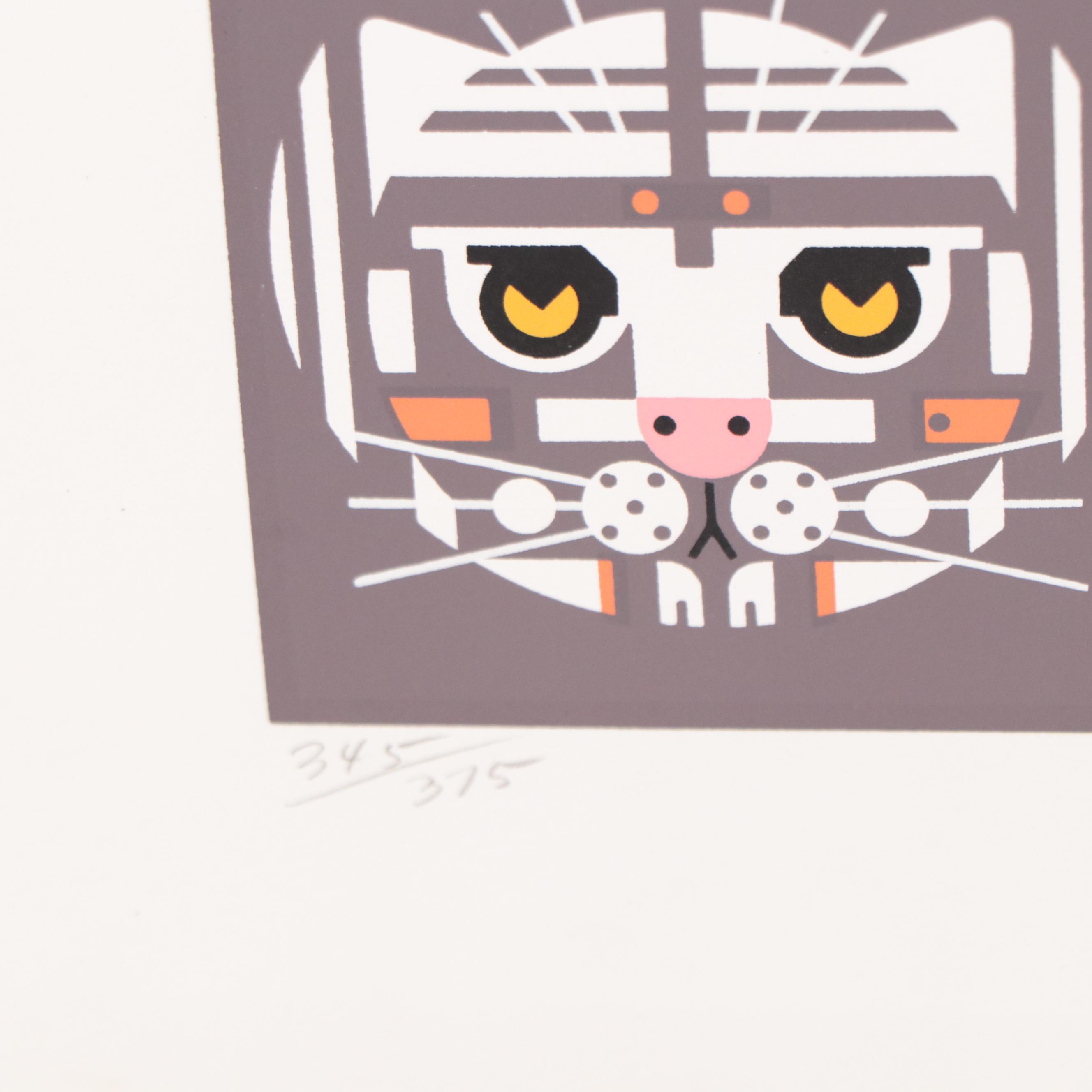 Edie Harper Serigraph "Copycats," 1987