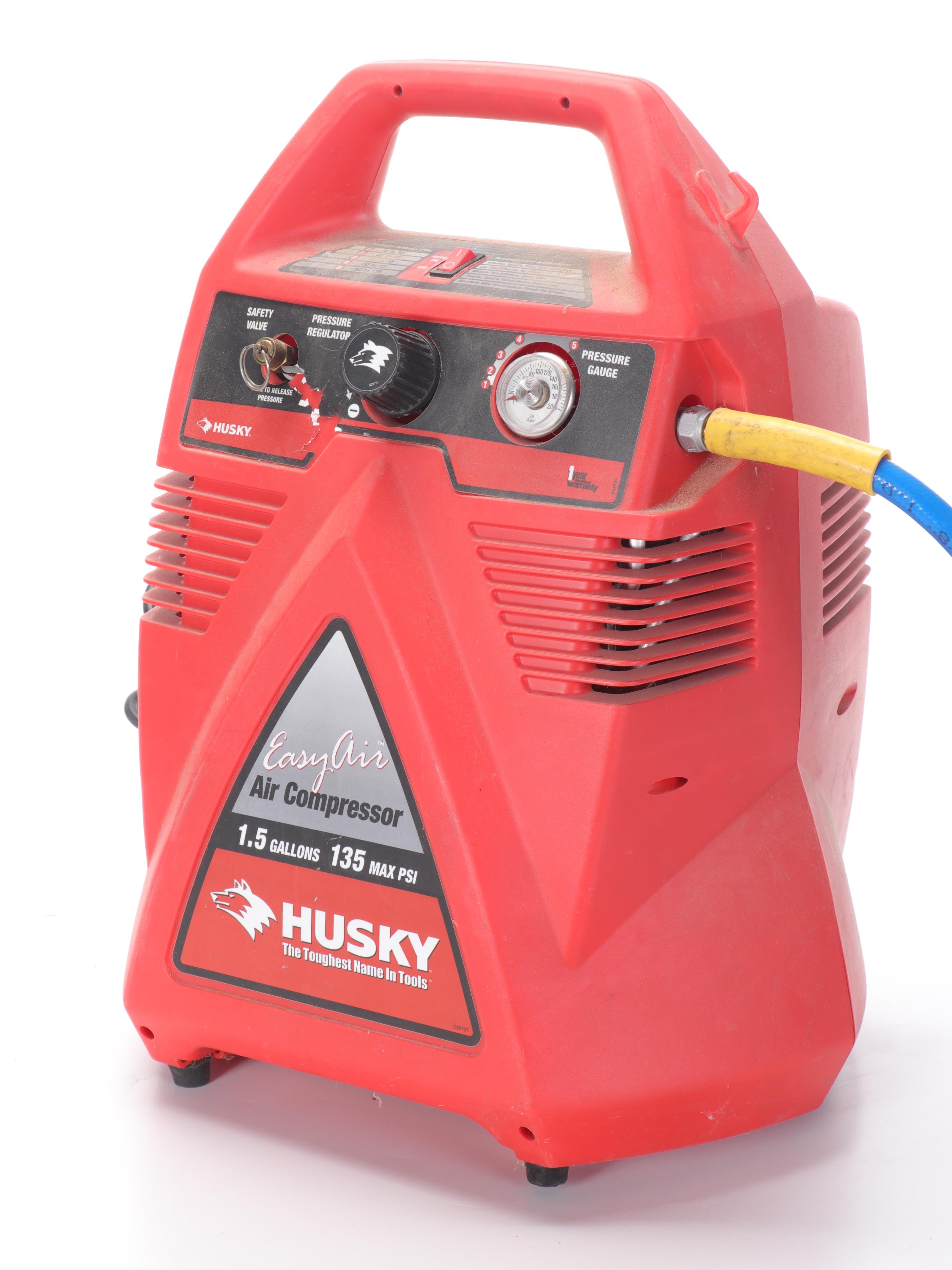 Husky Easy Air 1.5 Gal Electric Air Compressor With Hose