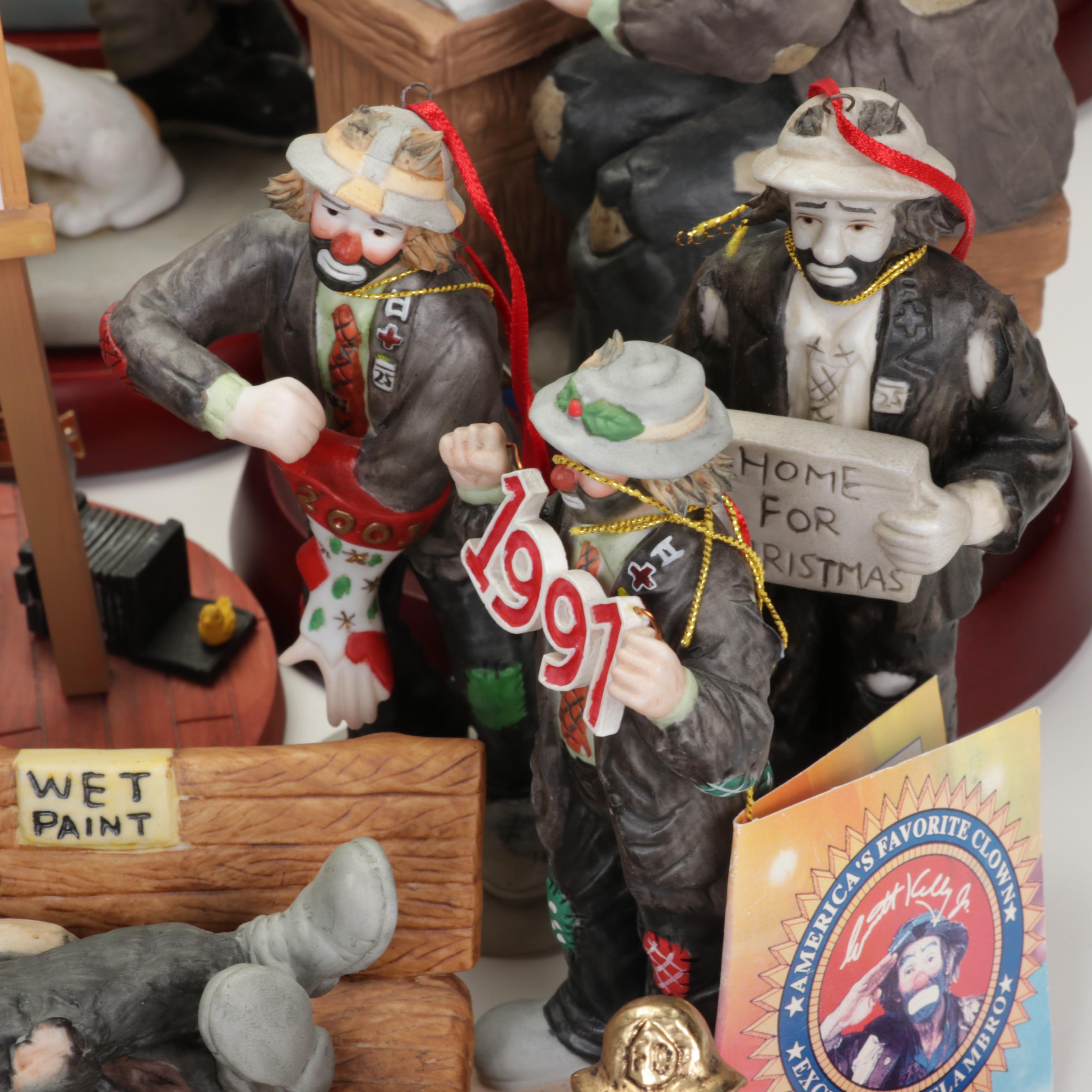 Flambro "The Emmett Kelly Jr." Collection and Other Clown Figurines and Décor