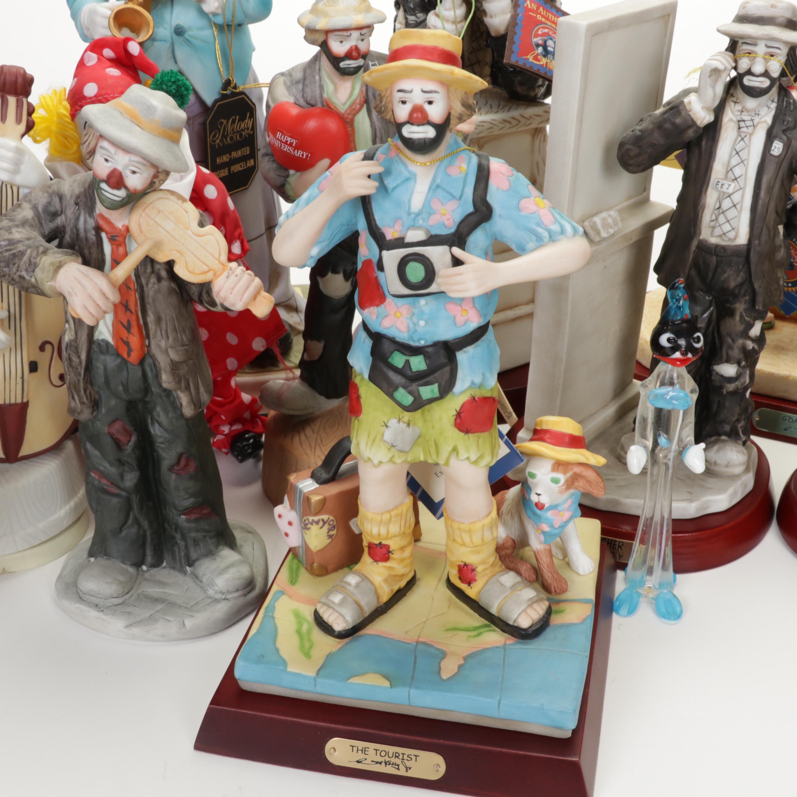 Flambro "The Emmett Kelly Jr." Collection and Other Clown Figurines and Décor