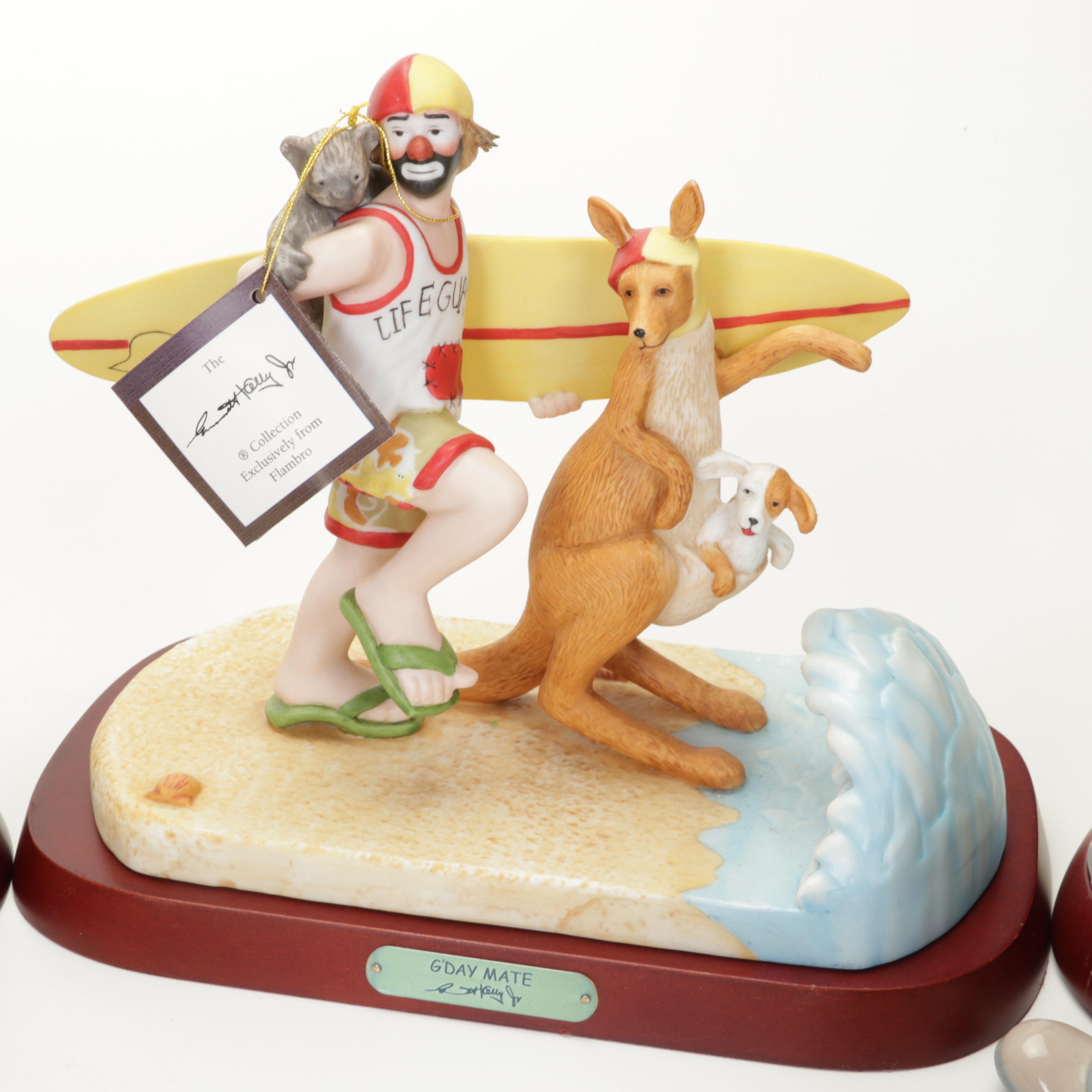 Flambro "The Emmett Kelly Jr." Collection and Other Clown Figurines and Décor