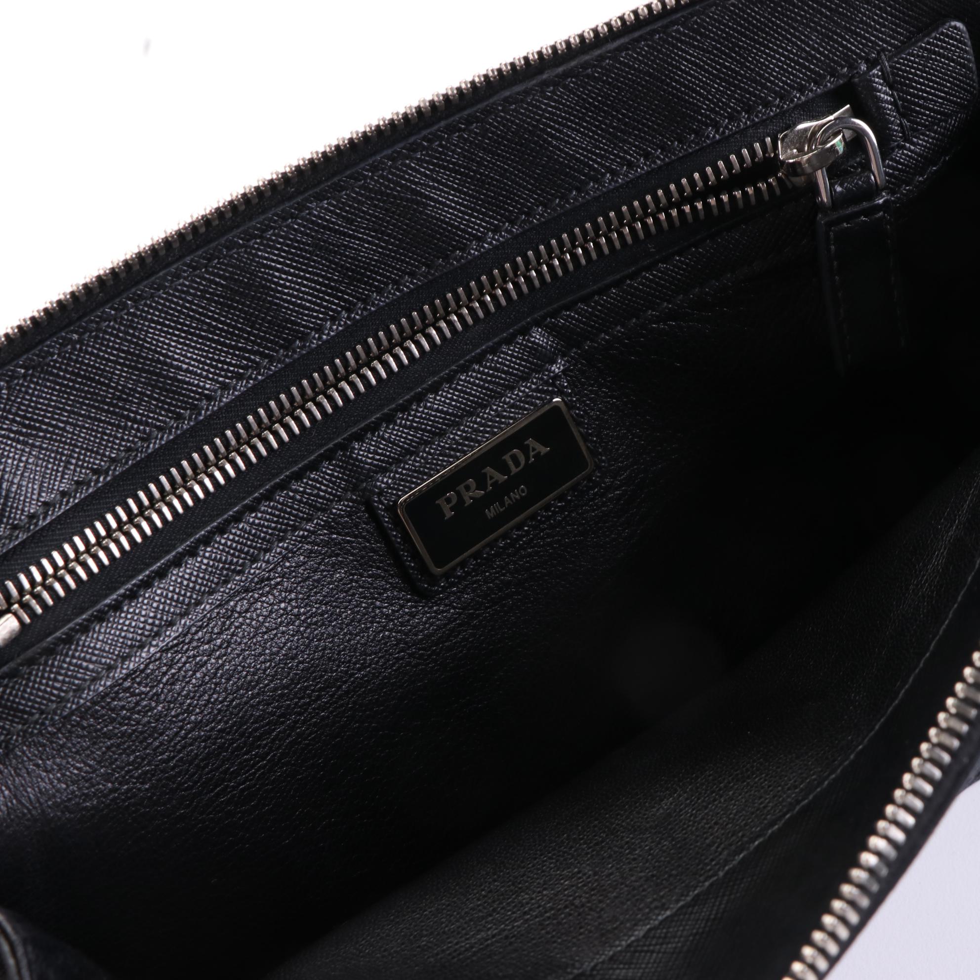 Prada Saffiano Leather Wristlet