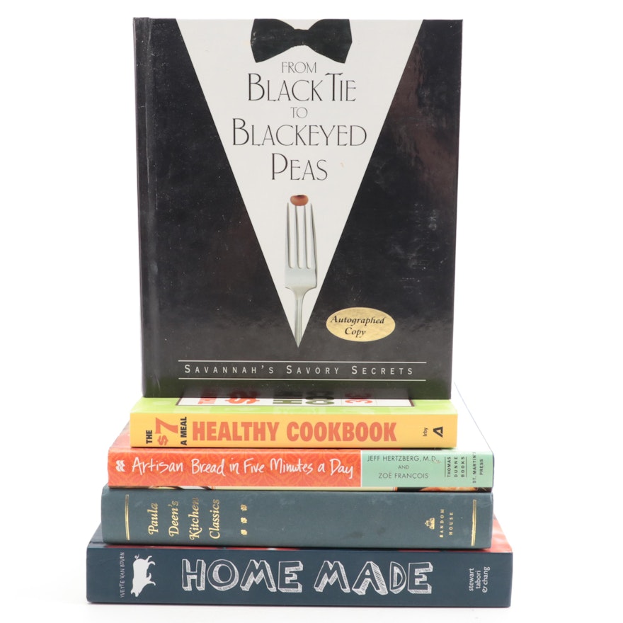 Signed "From Black Tie to Blackeyed Peas" by Irving Victor and More Cookbooks