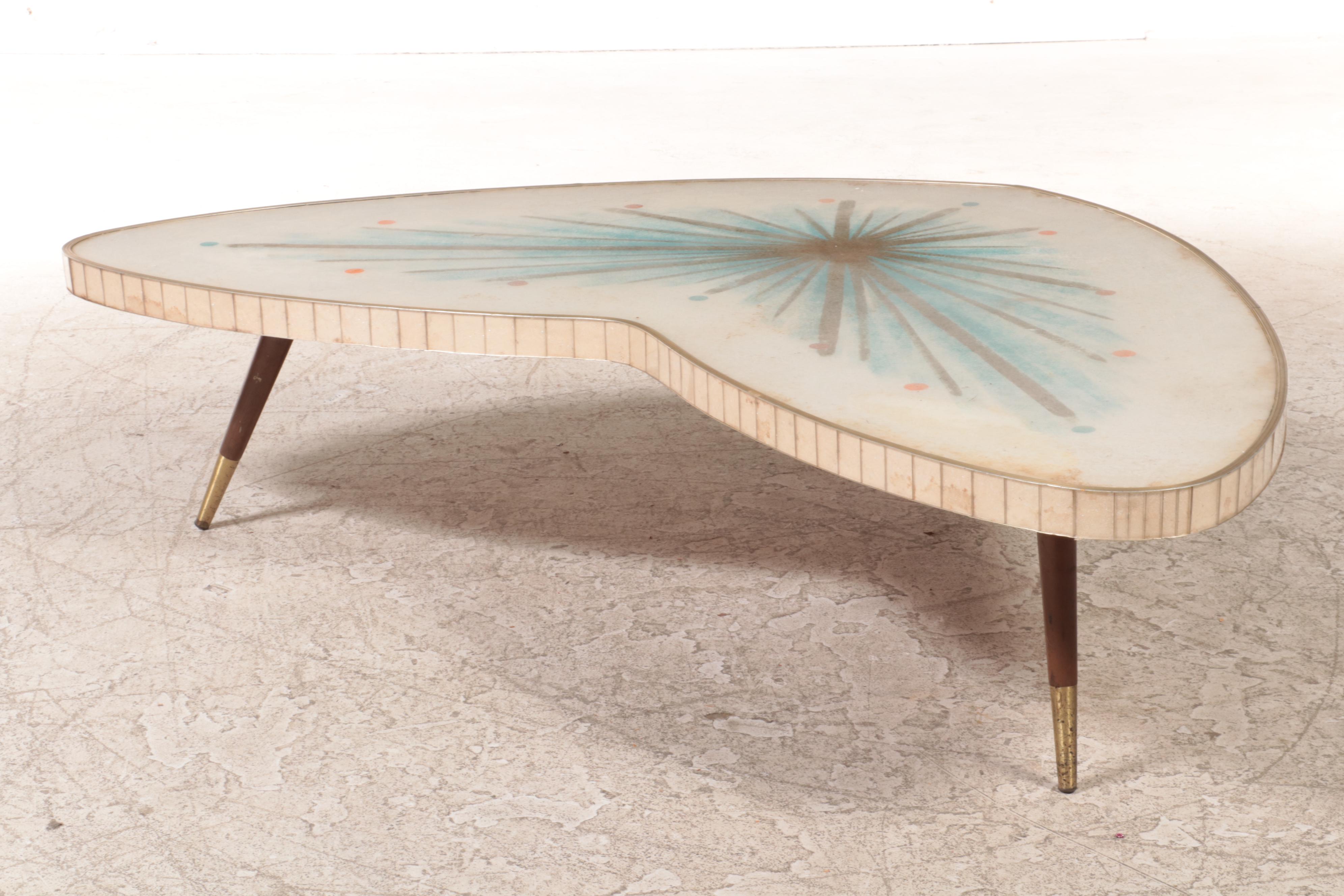 Mid Century Modern Atomic-Decorated Coffee Table