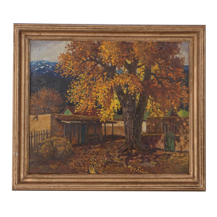 Lanny Grant Residential Autumn Landscape, Circa 1990