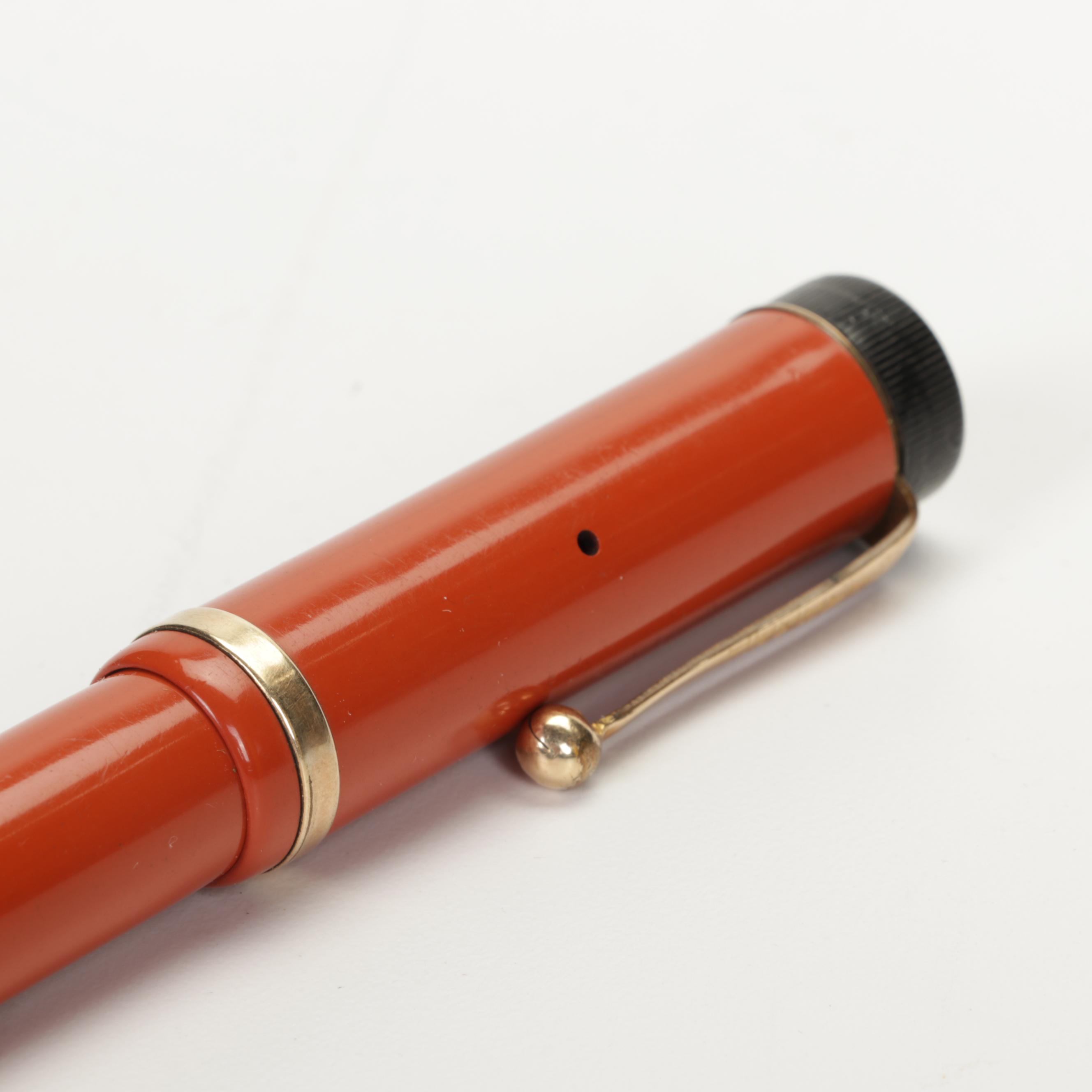 Parker Pen Co. Duofold Chinese Red Fountain Pen, 1925