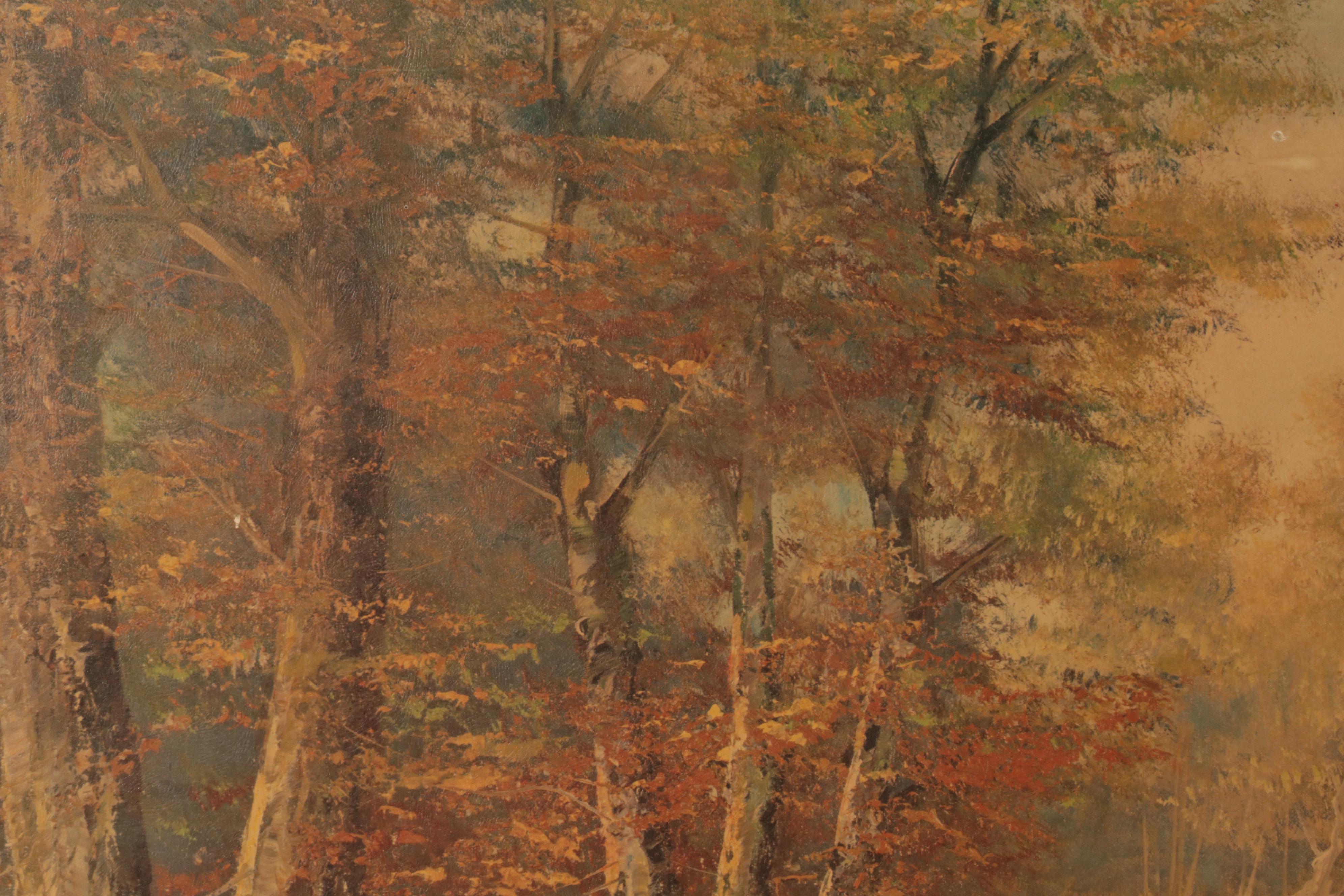 Offset Lithograph After Karl Gatermann "Wooded Wonderland," Late 20th Century