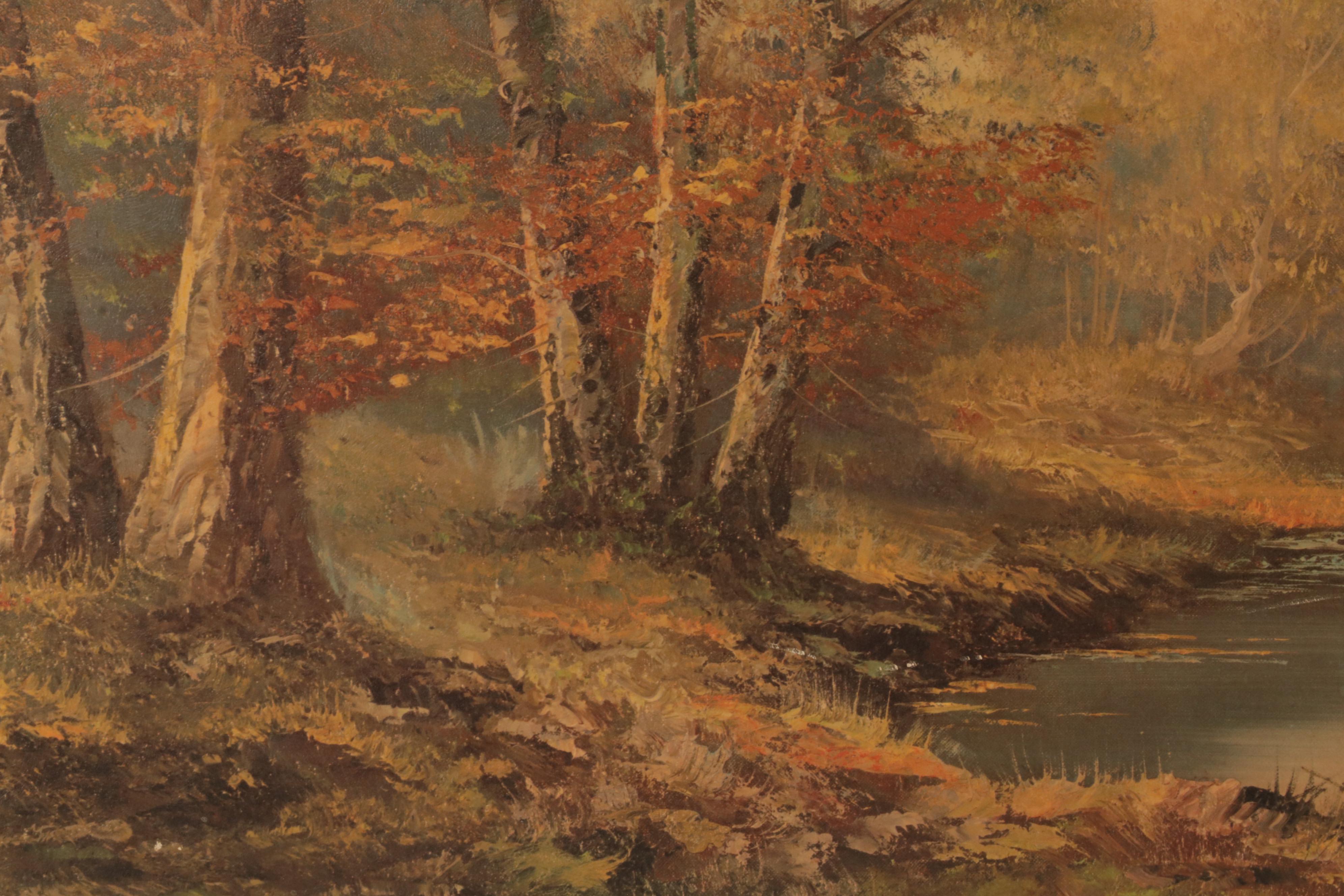 Offset Lithograph After Karl Gatermann "Wooded Wonderland," Late 20th Century