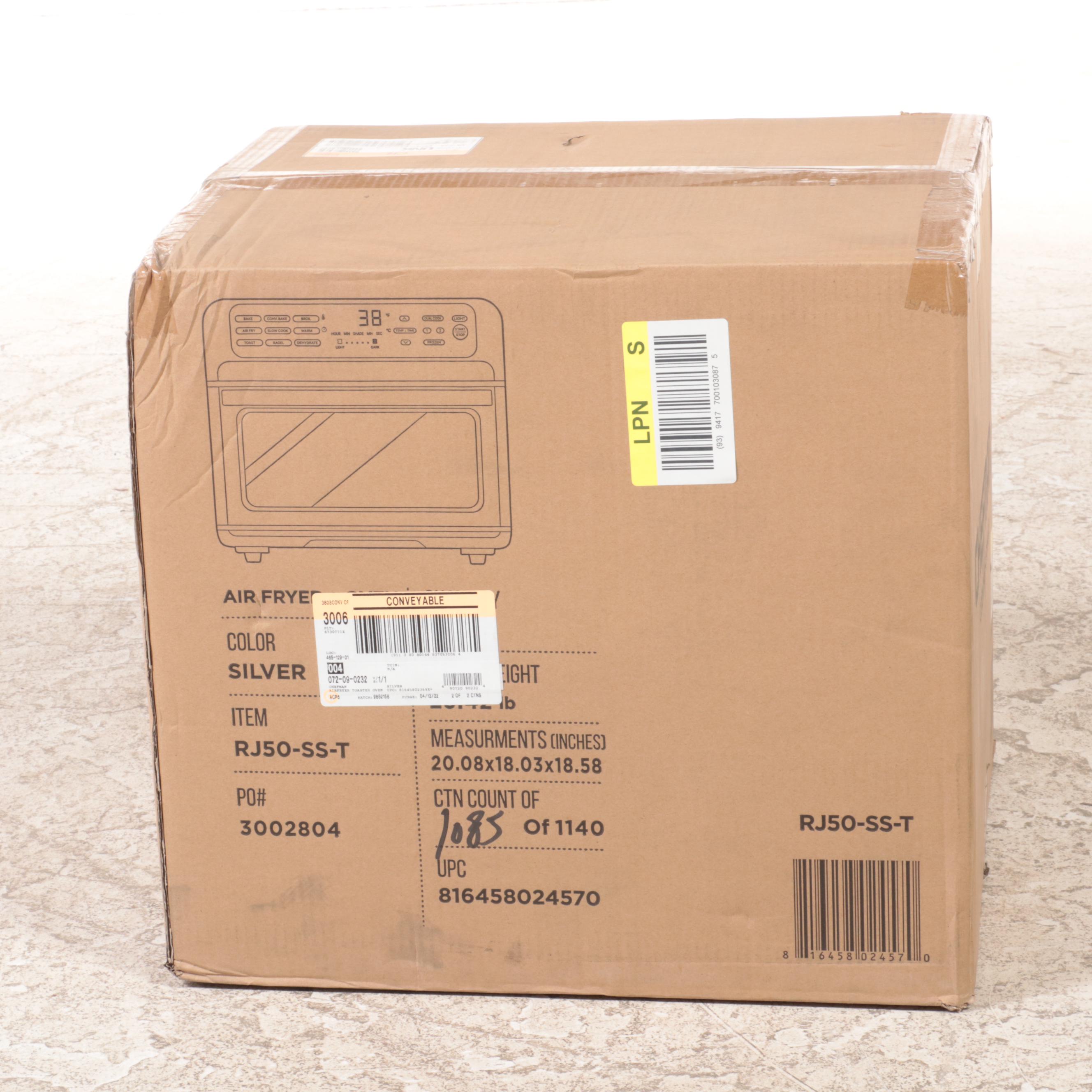 Chefman Stainless Steel Toast-Air Dual-Function Air Fryer and Toaster Oven