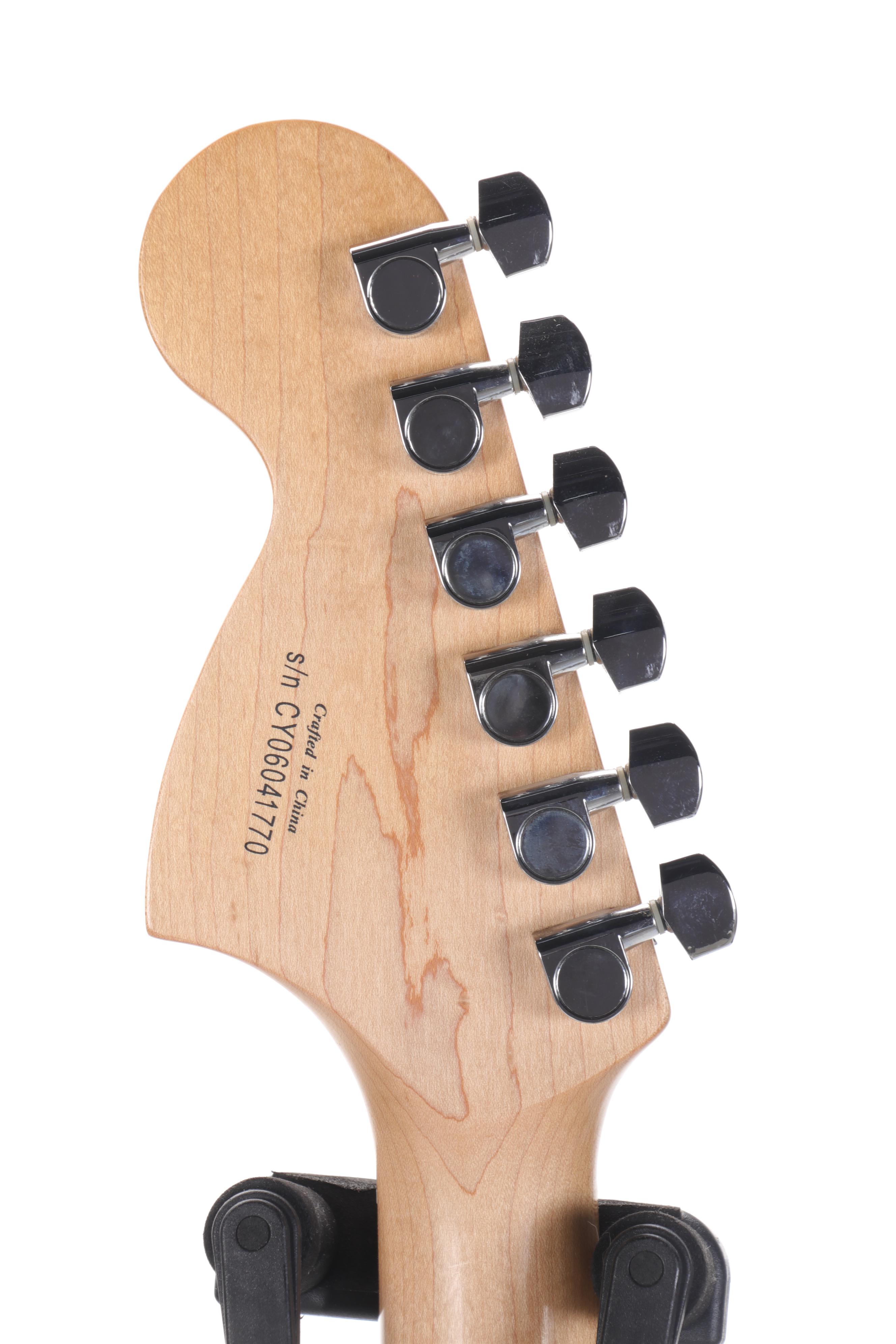 Squier Strat by Fender Affinity Series Electric Guitar With Case and Stand