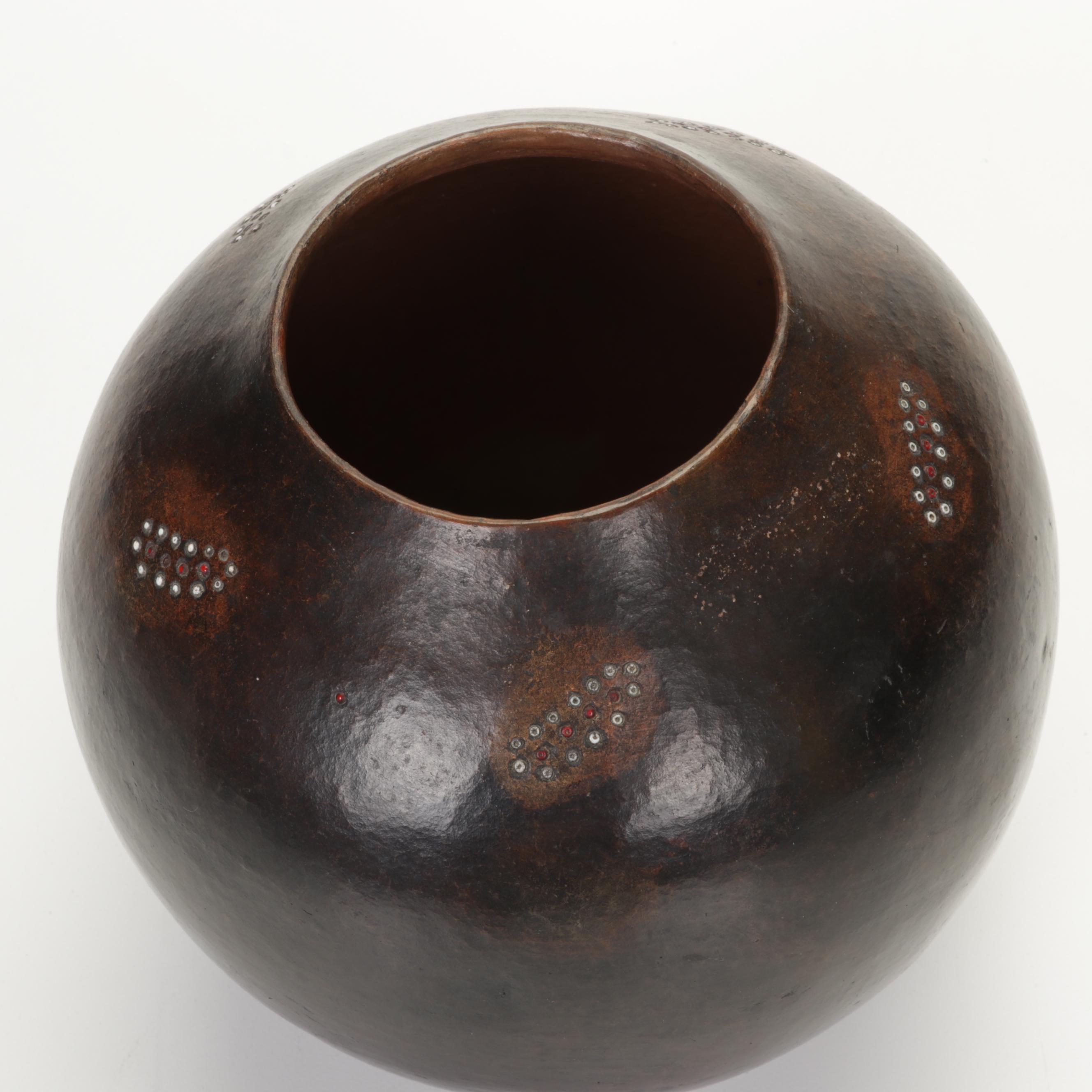 South African Zulu Ukhamba Clay Beer Pot