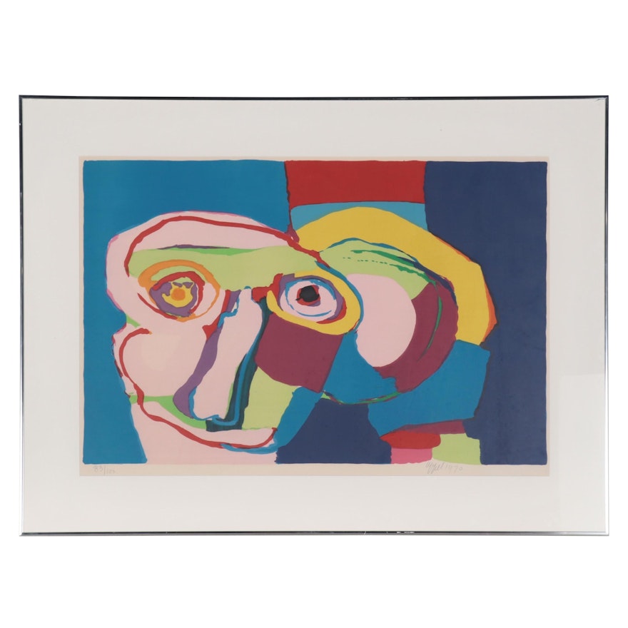 Karel Appel Abstract Color Lithograph, 1970