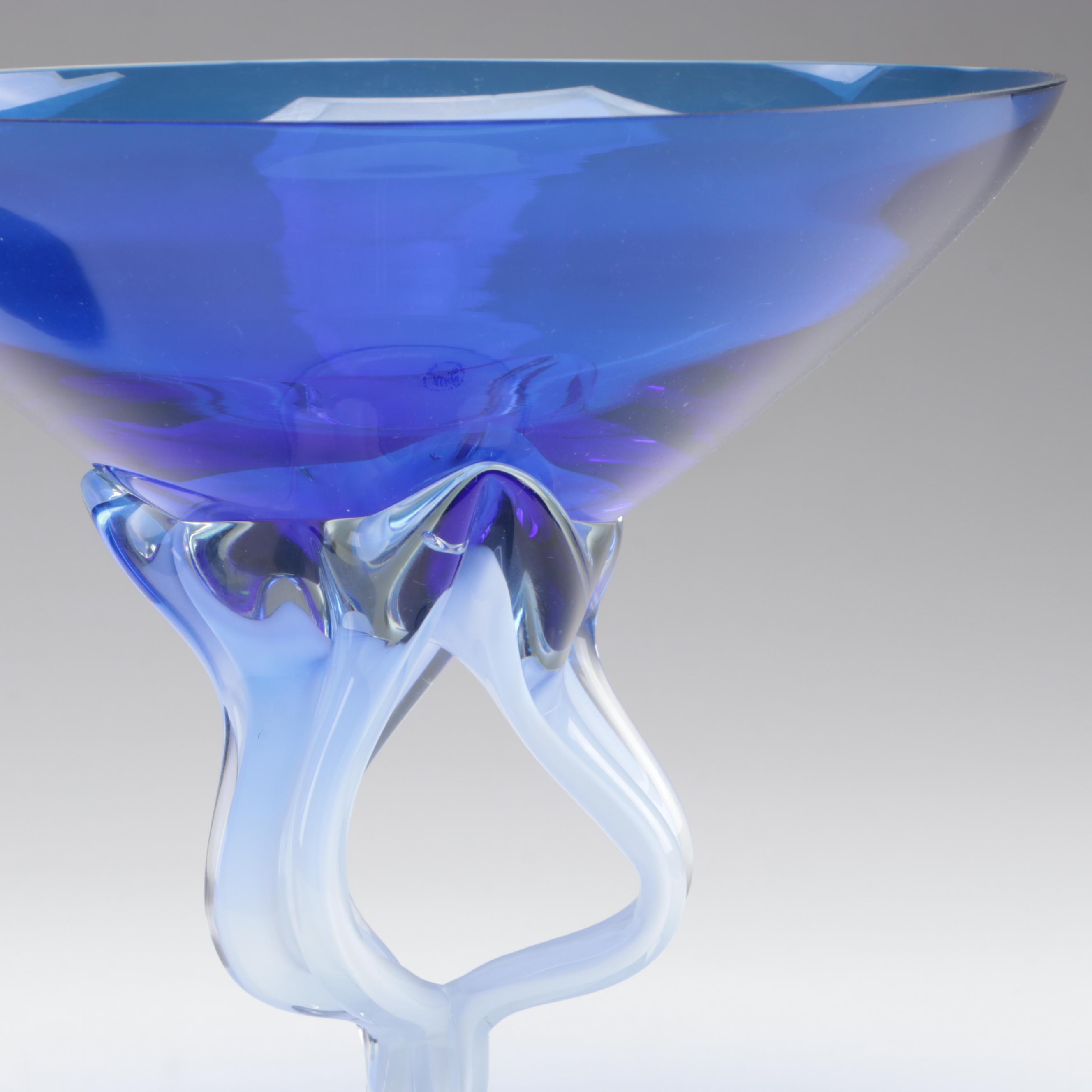 Franklin Park Conservatory Blown Glass Vase with Alicja Compote Bowl