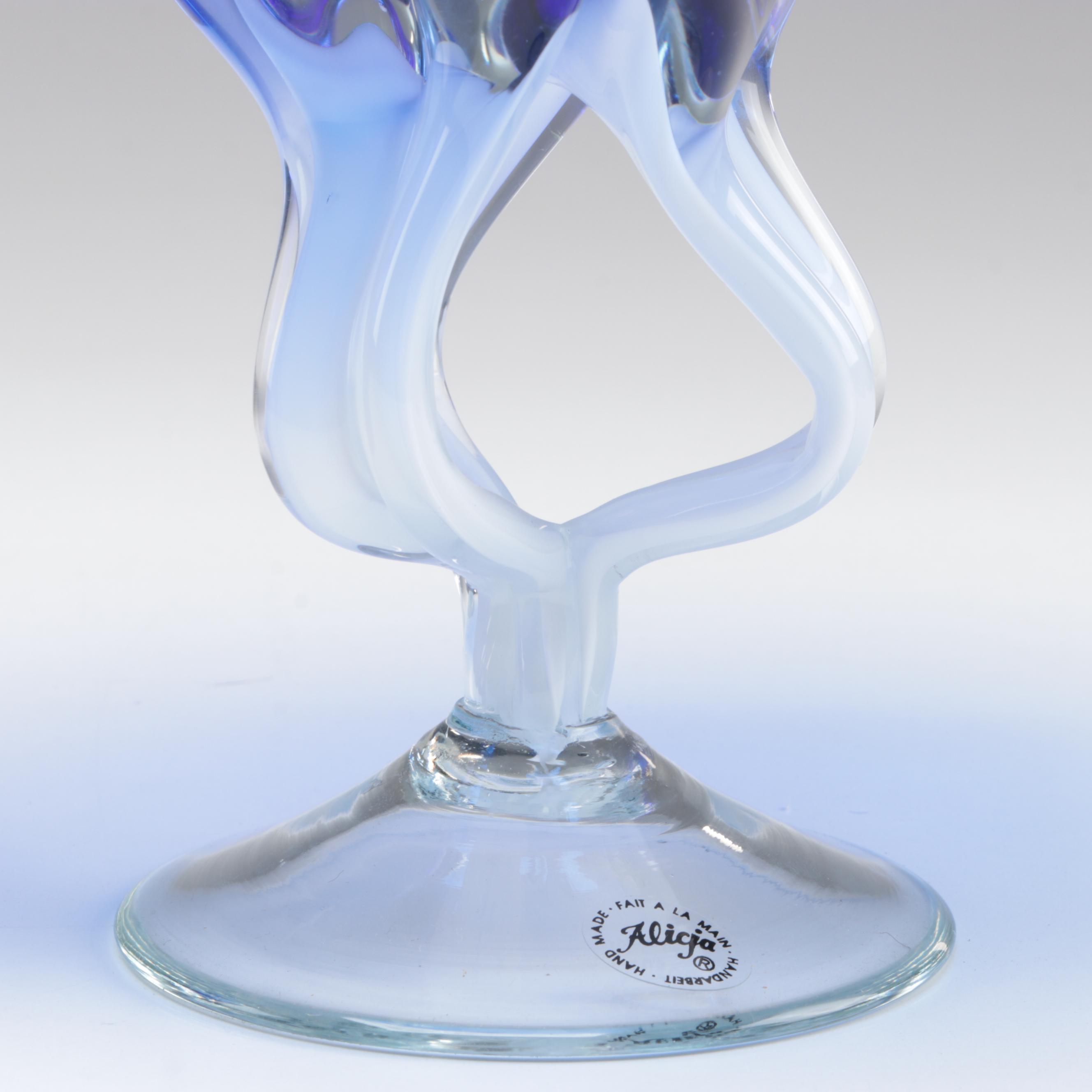 Franklin Park Conservatory Blown Glass Vase with Alicja Compote Bowl
