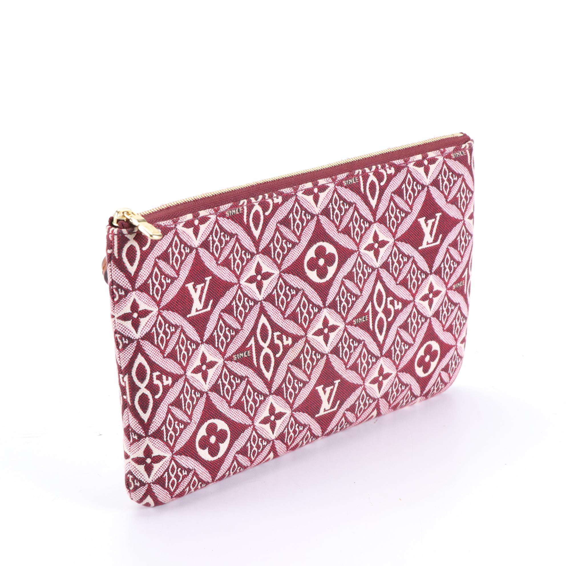 Louis Vuitton Neverfull MM Pochette in Bordeaux Monogram Jacquard 1854