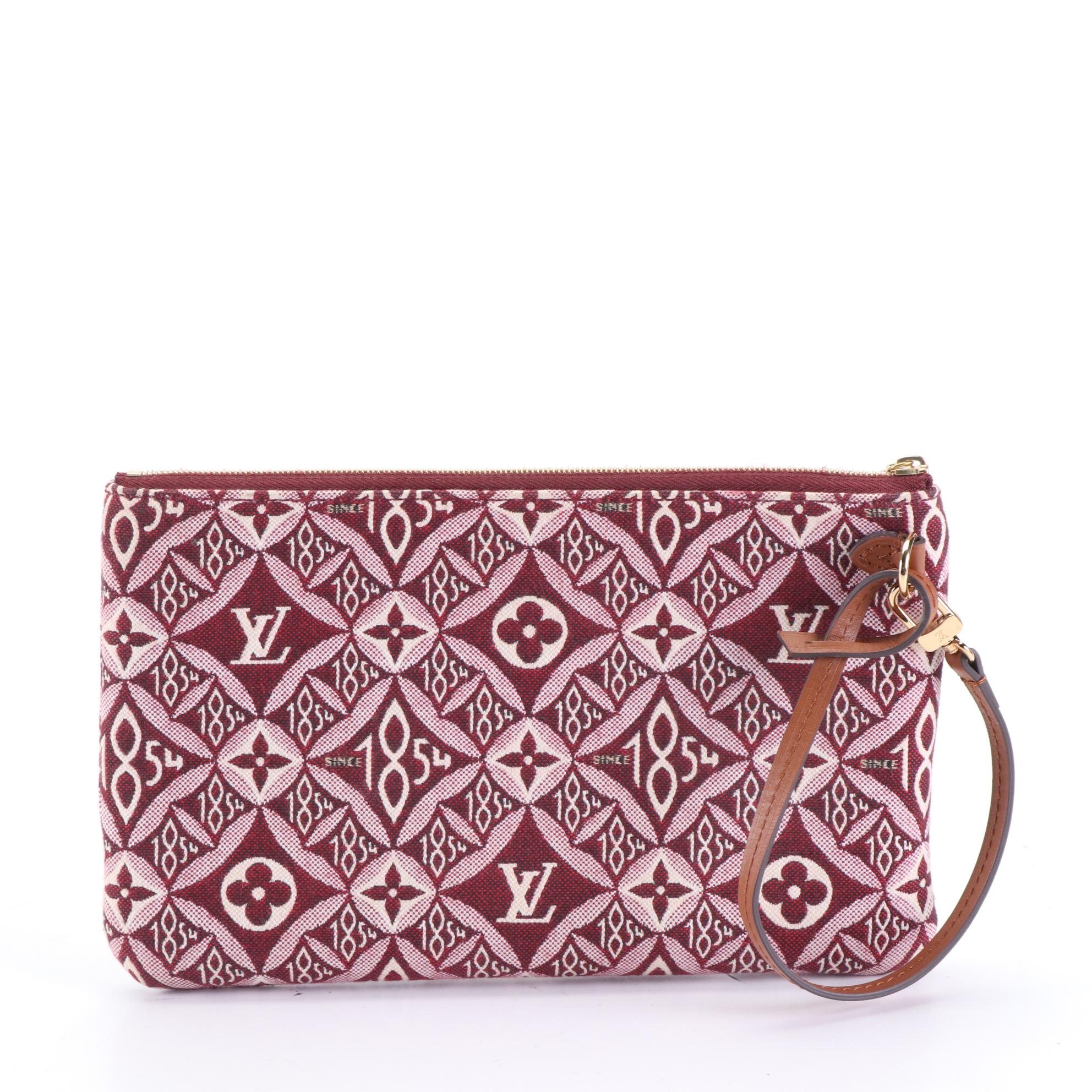 Louis Vuitton Neverfull MM Pochette in Bordeaux Monogram Jacquard 1854