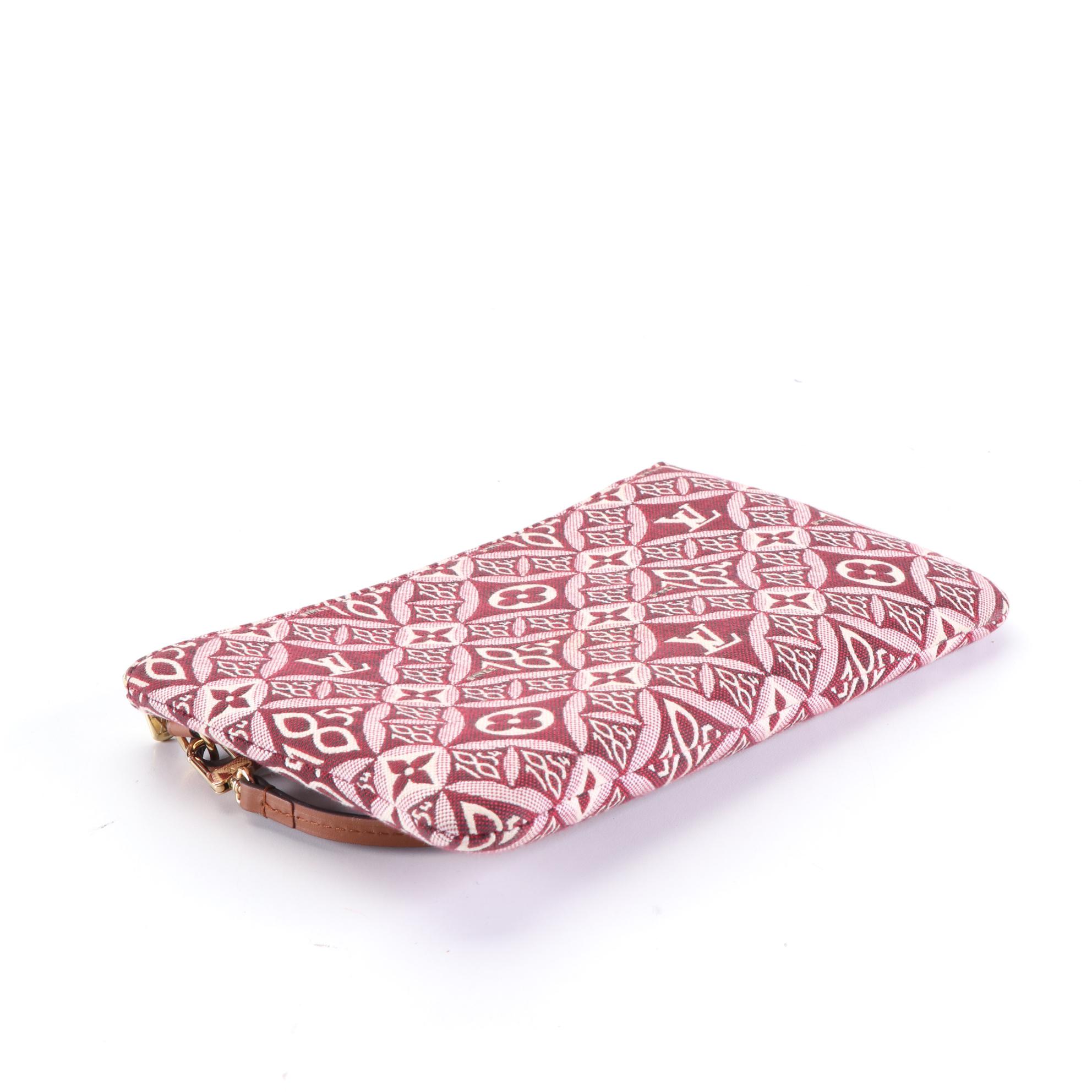 Louis Vuitton Neverfull MM Pochette in Bordeaux Monogram Jacquard 1854