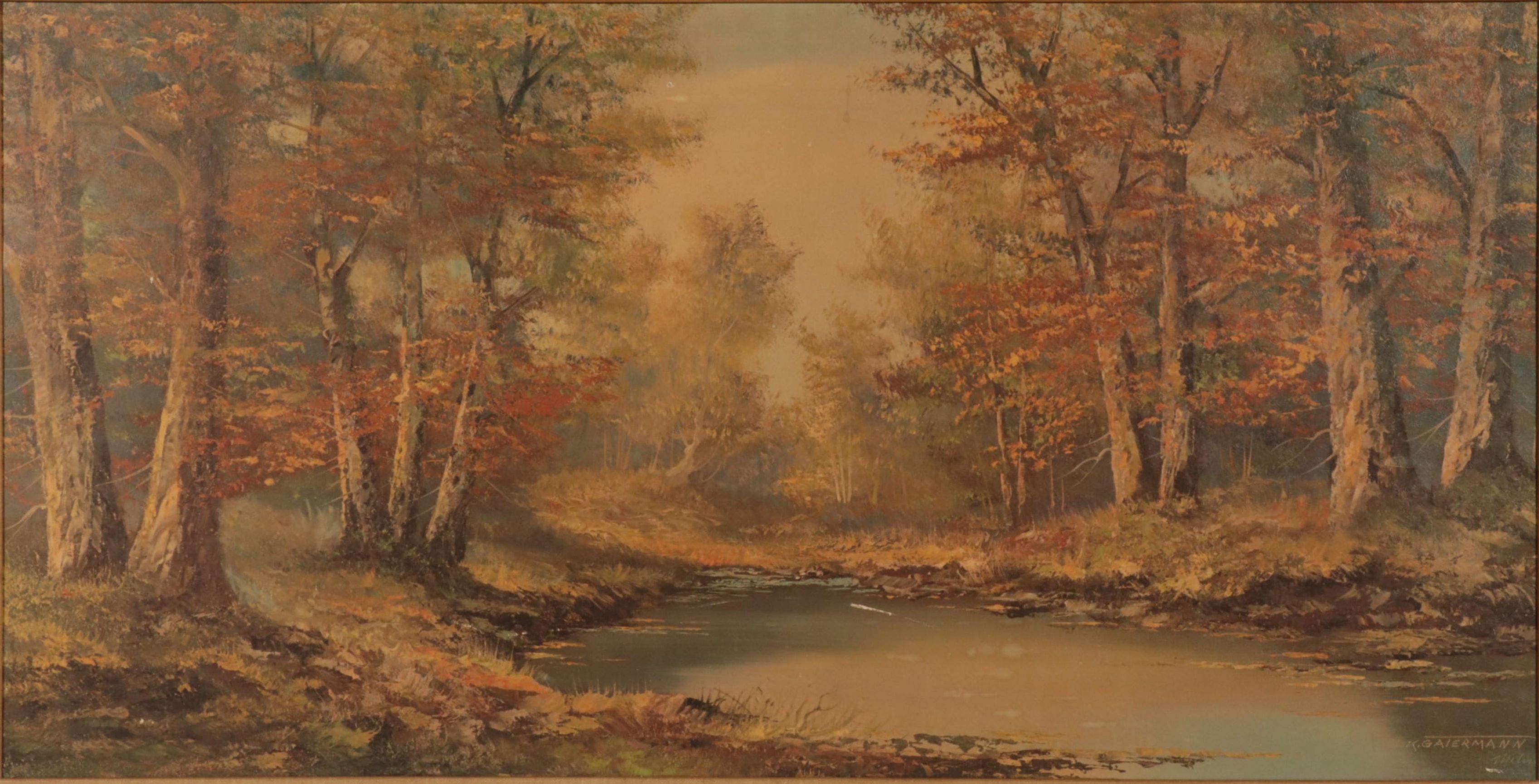 Offset Lithograph After Karl Gatermann "Wooded Wonderland," Late 20th Century